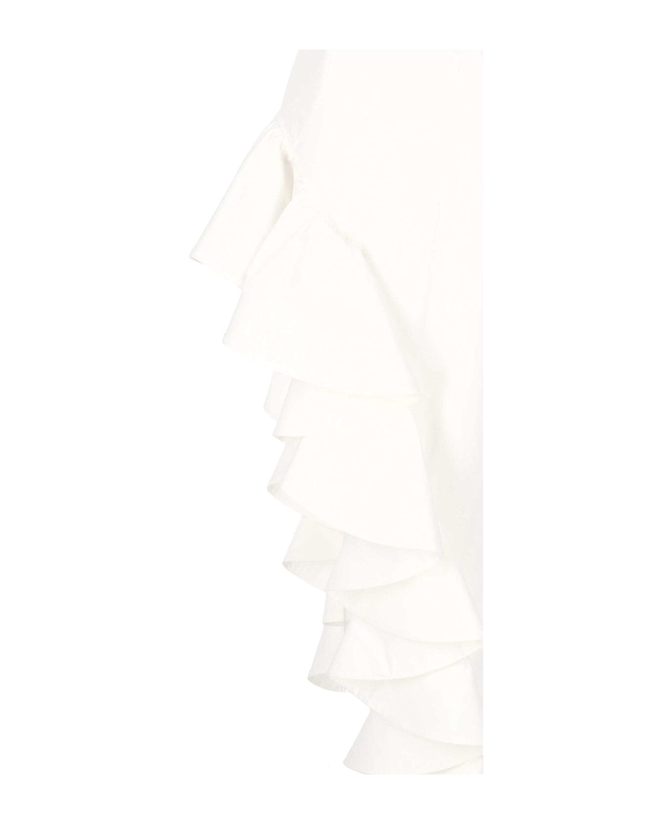 Giuseppe di Morabito Ruffled Maxi Dress - White