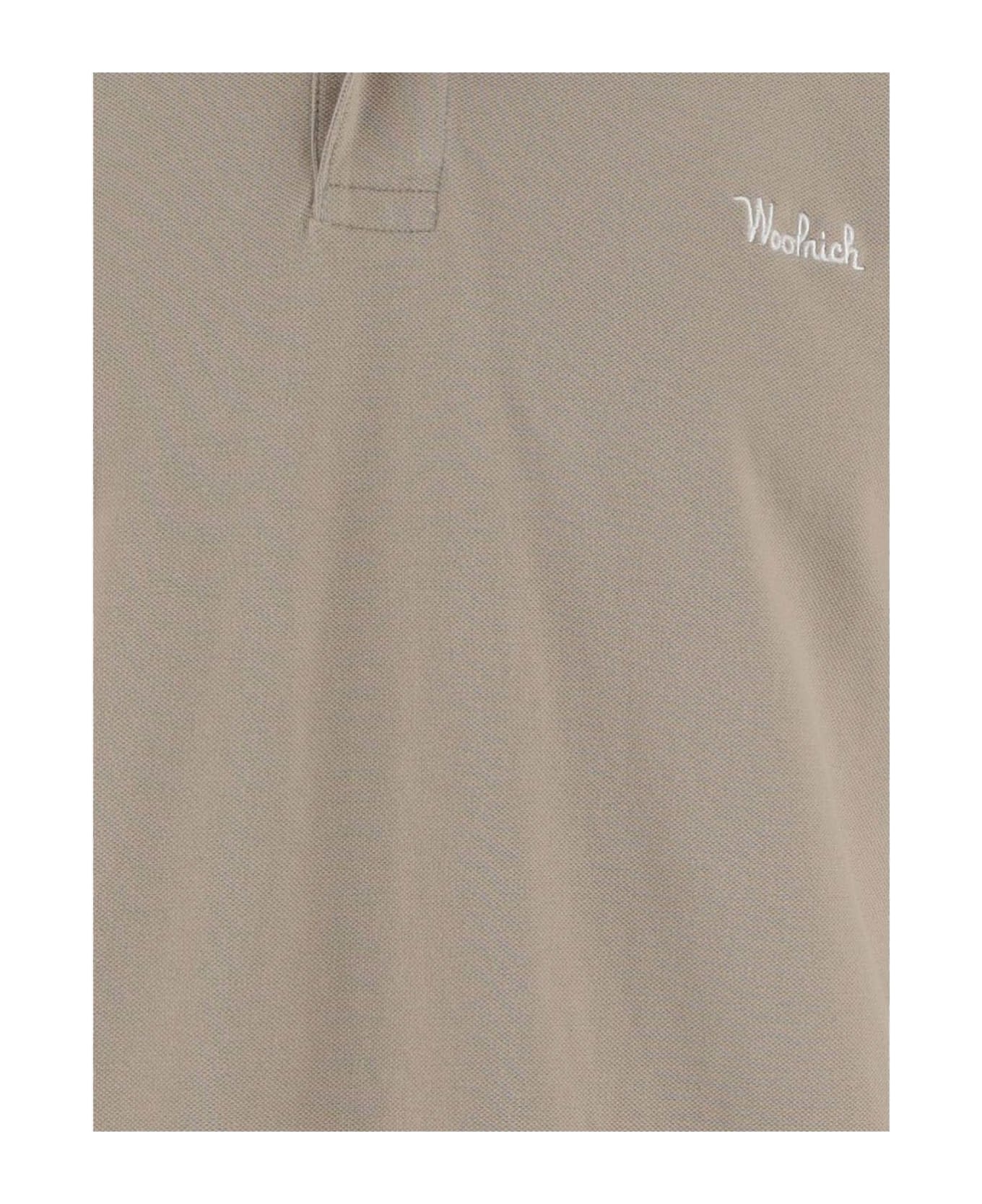 Woolrich Stretch Cotton Polo Shirt - BEIGIE