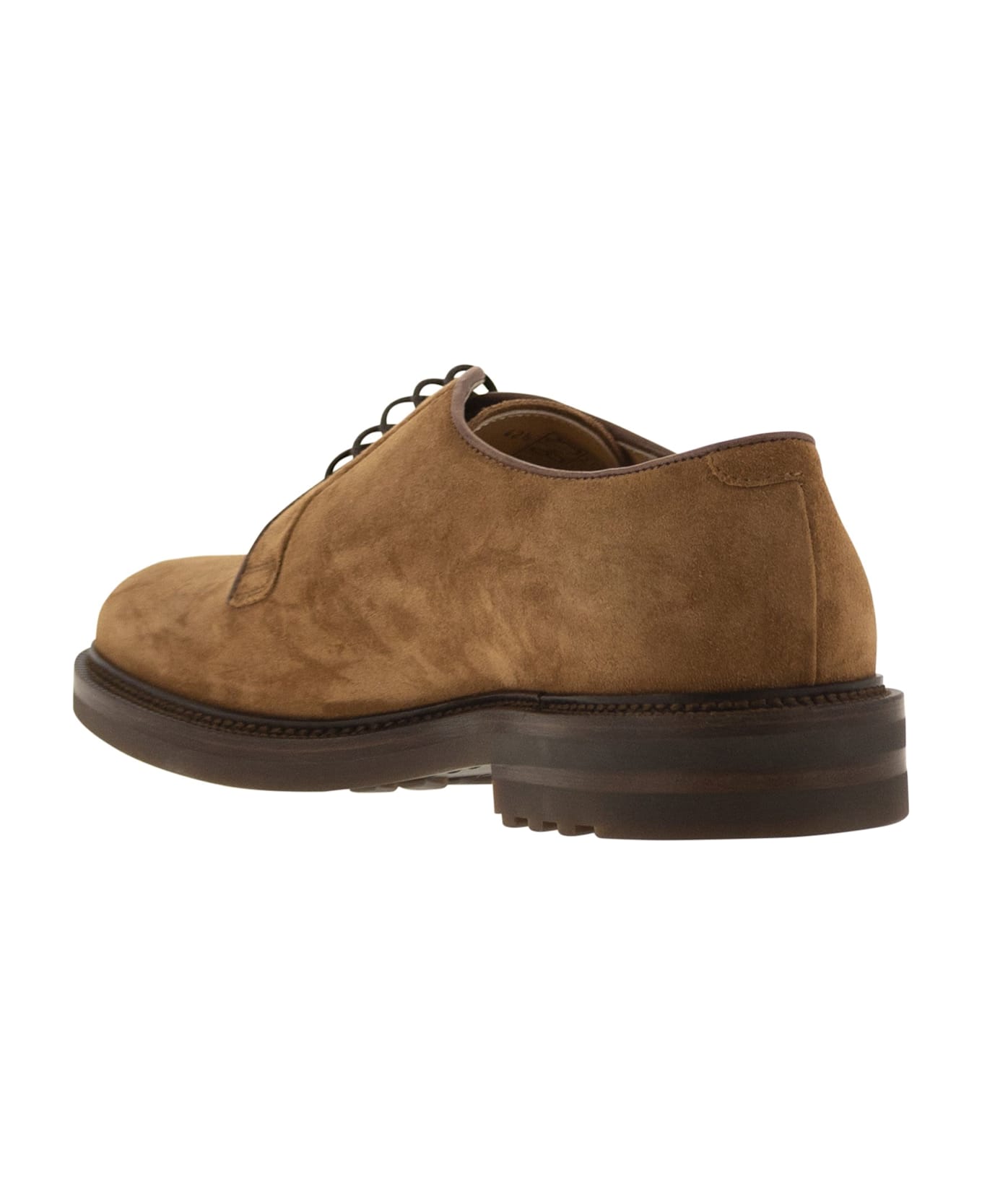 Brunello Cucinelli Suede Derby - Hazelnut レースアップシューズ