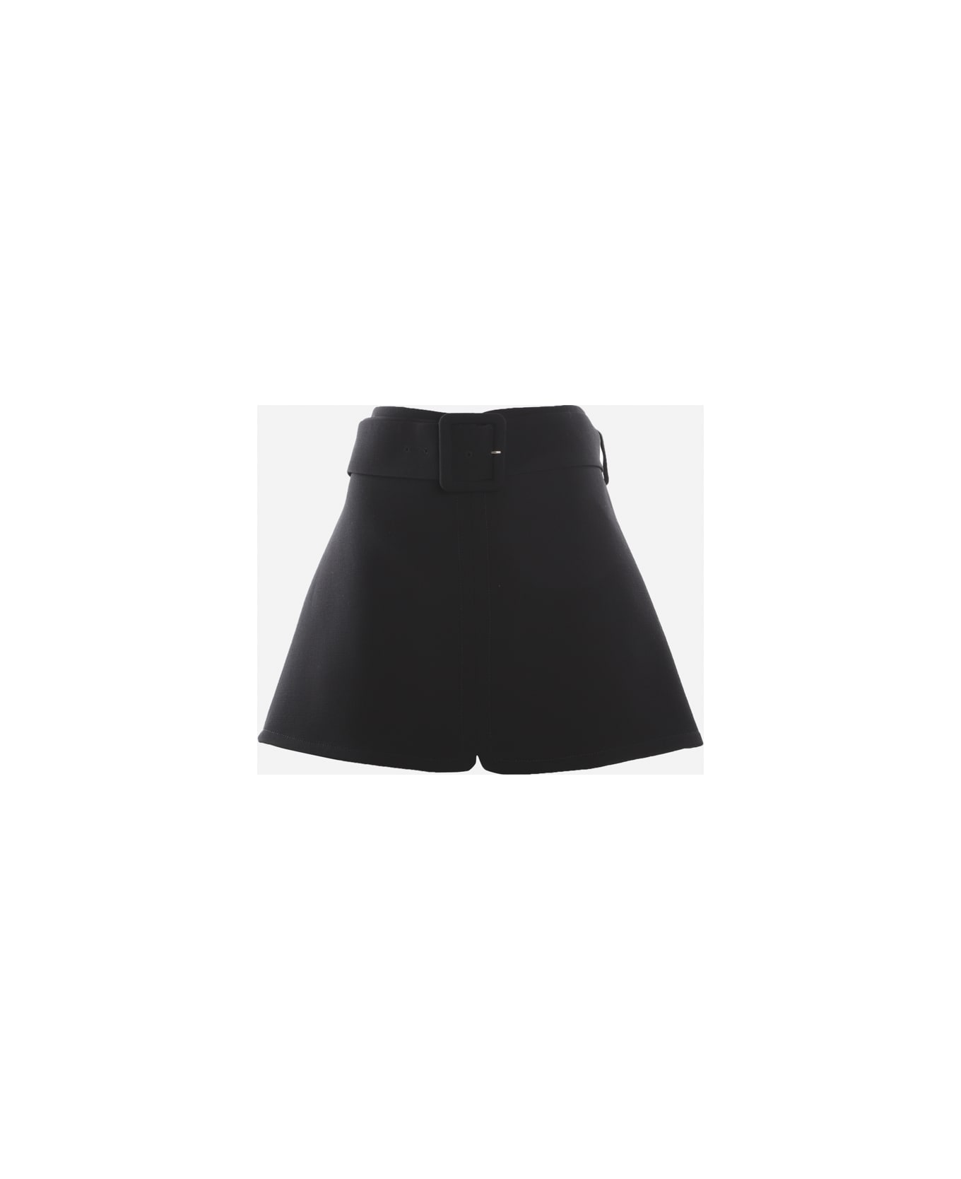 Versace Mini Skirt In Virgin Wool - Black