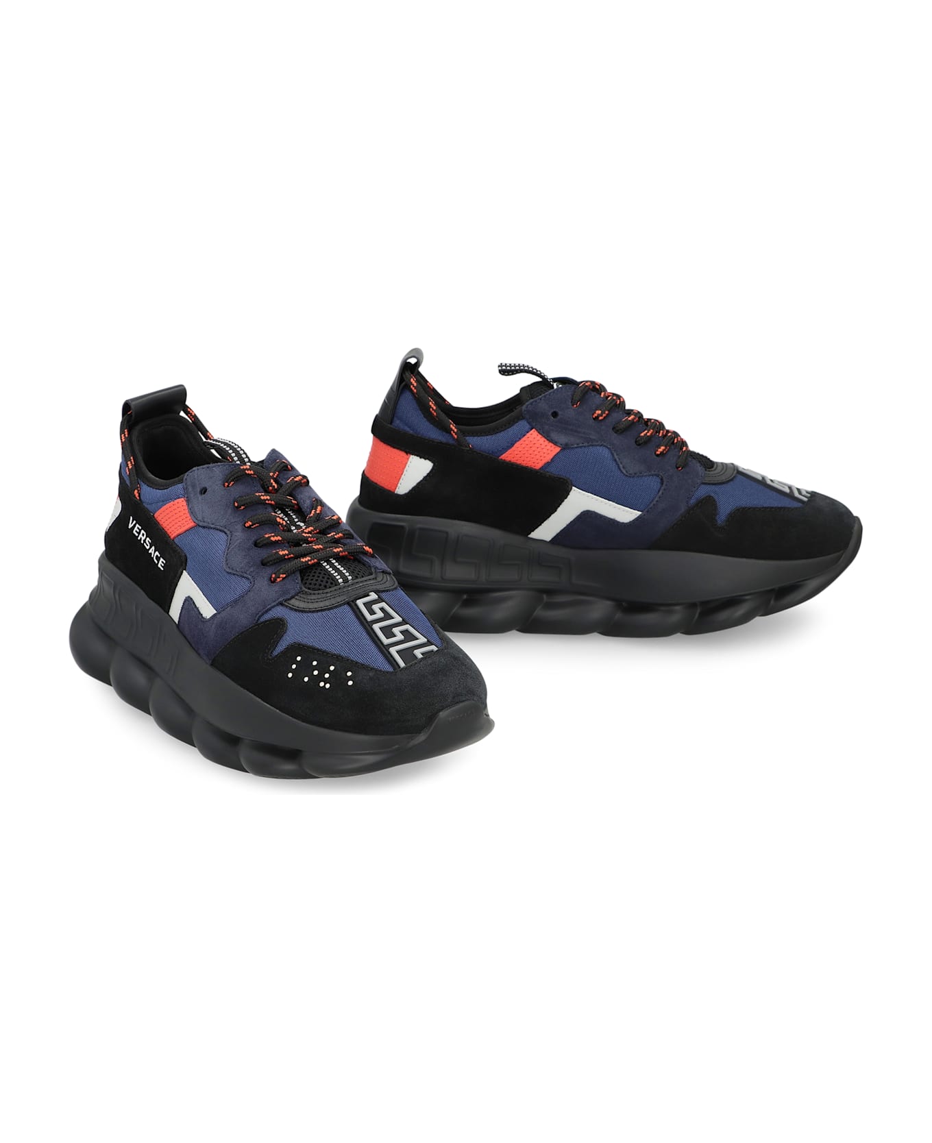Versace Chain Reaction Chunky Sneakers - black