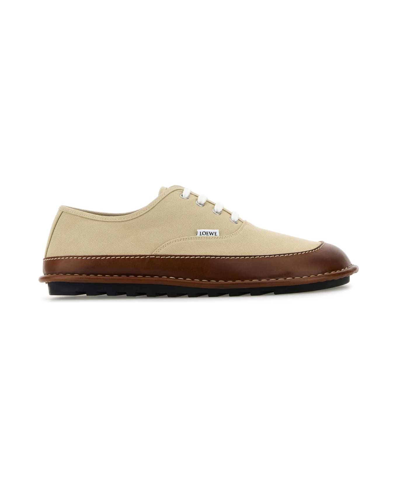Loewe Beige Canvas Bay Sneakers - BEIGEBROWN