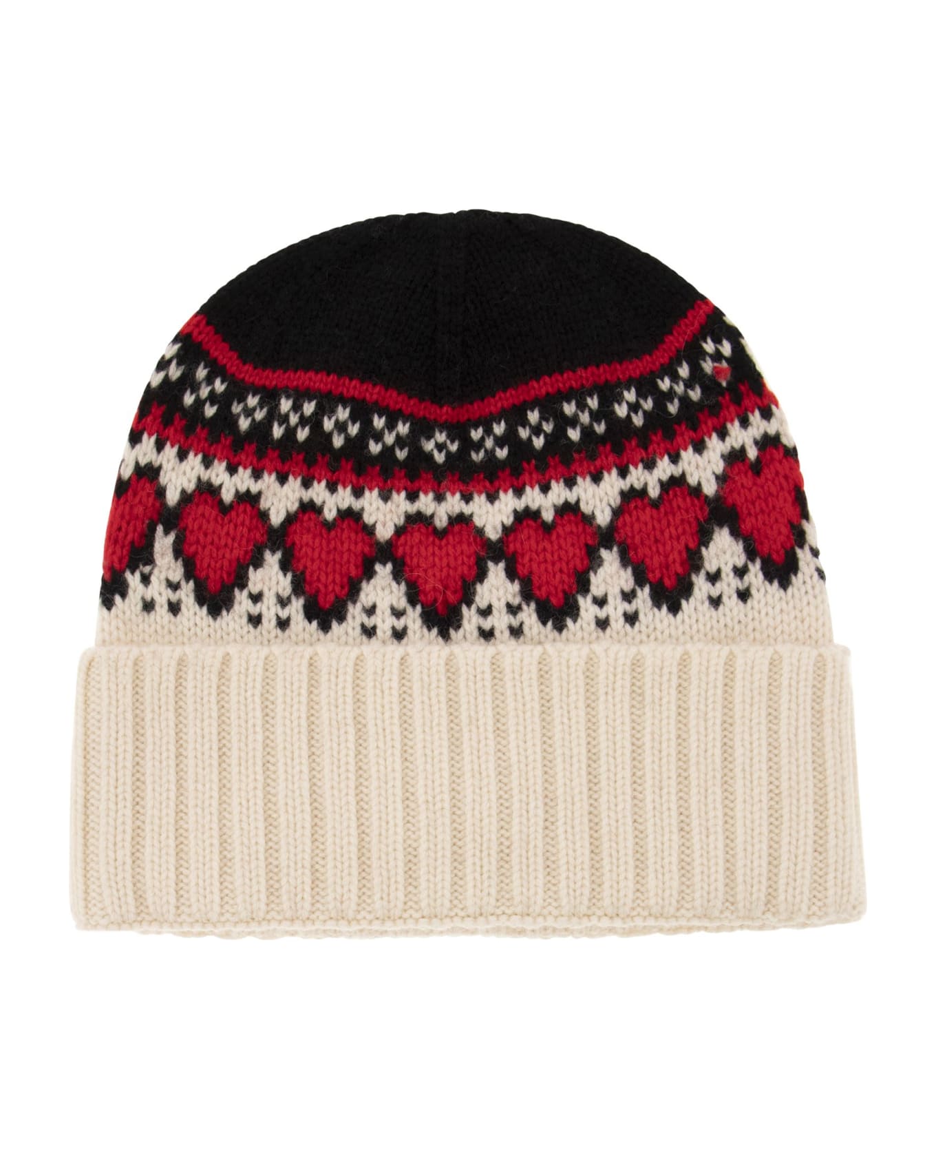 MC2 Saint Barth Nordic Jacquard Cap - Cream 帽子