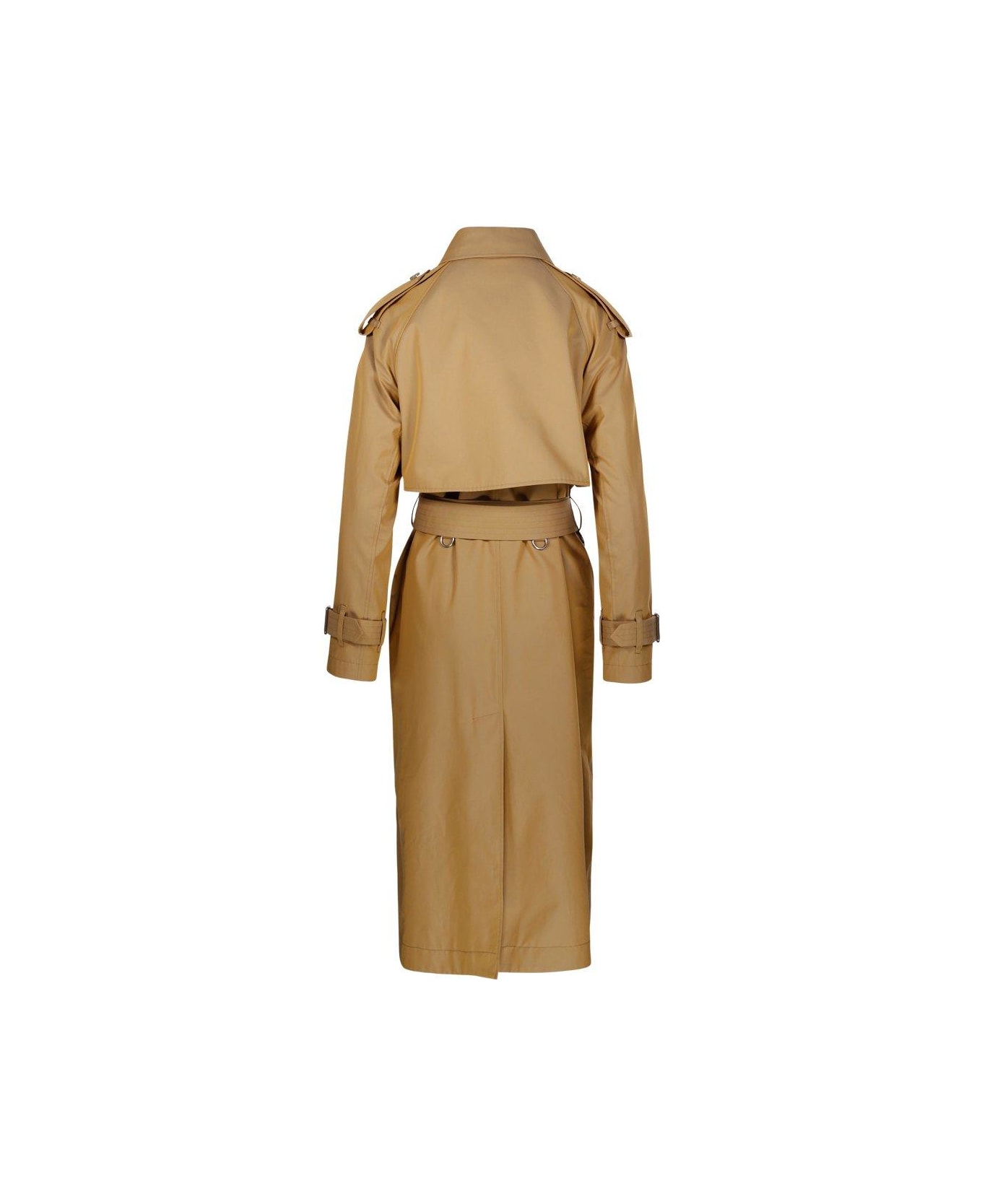 Burberry Kensington Heritage Double Breasted Belted Trench Coat - Beige