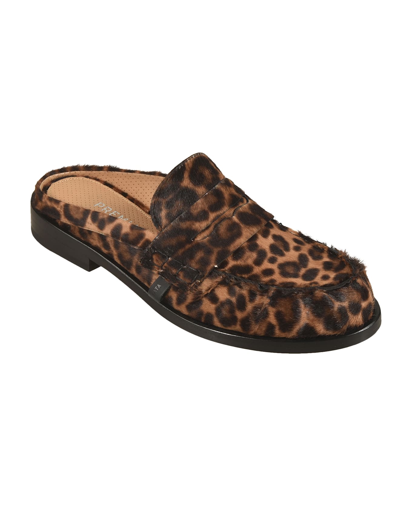 Premiata Fringe Leopard Print Mules - Fantasia