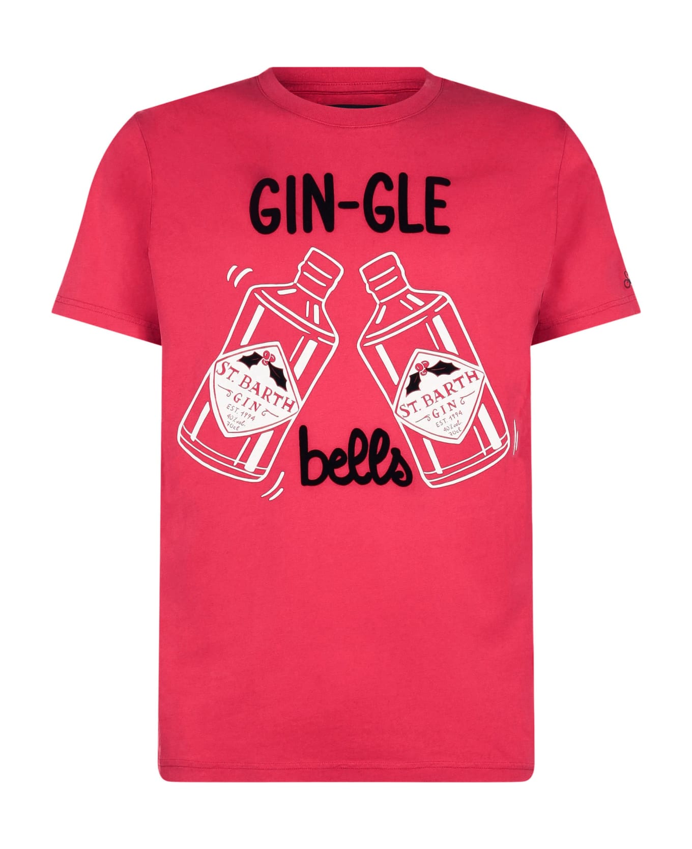 MC2 Saint Barth Man T-shirt Gin-gle Bells Print - RED
