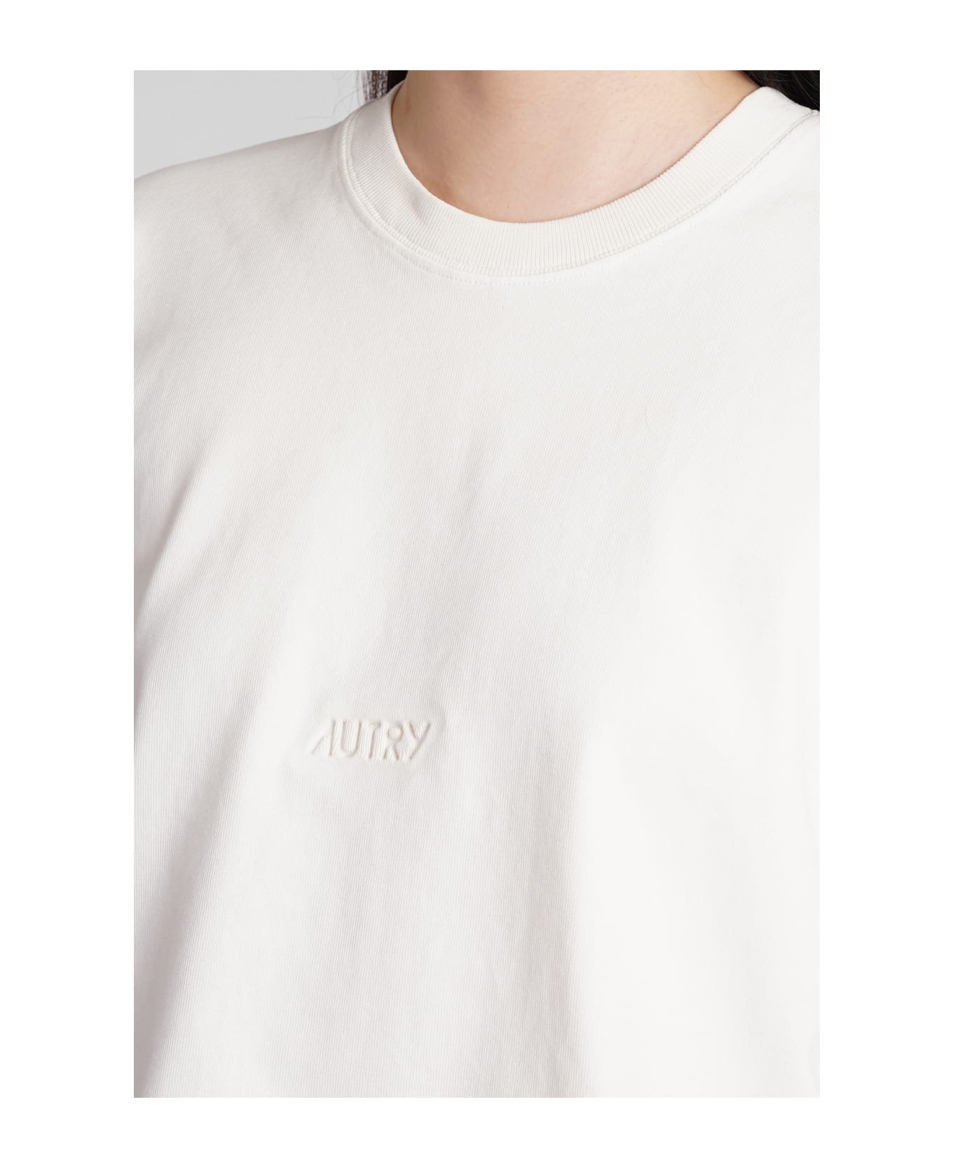 Autry T-shirt In Beige Cotton - beige