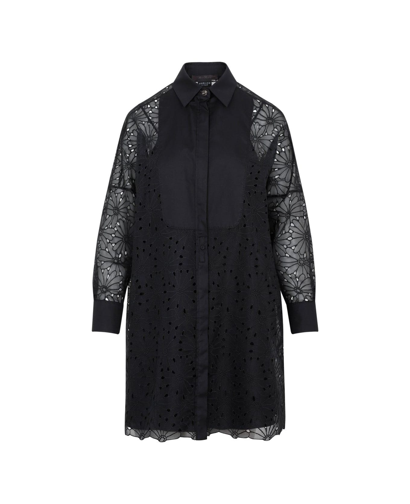 Max Mara Embroidered Contrasted Dress