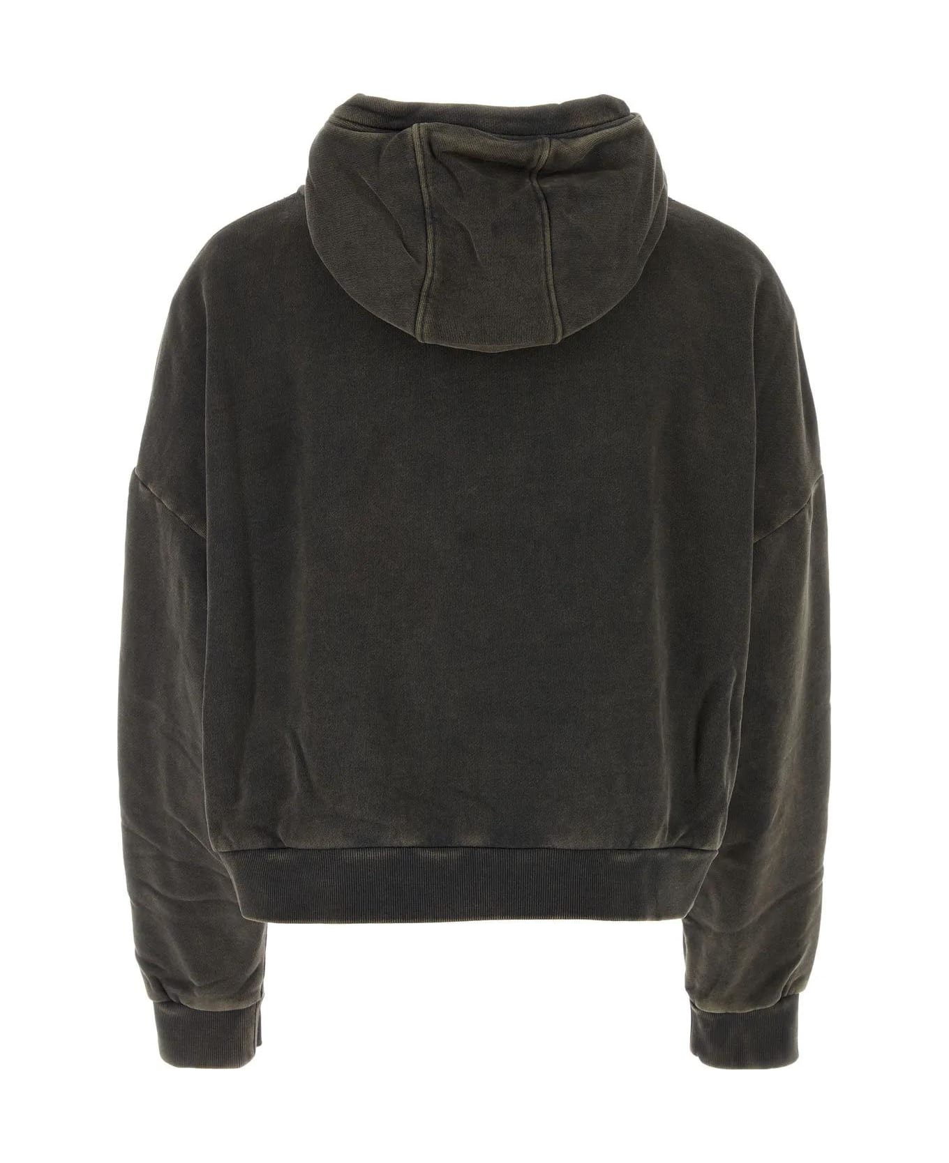 Entire Studios Charcoal Cotton Oversize Sweatshirt - Black