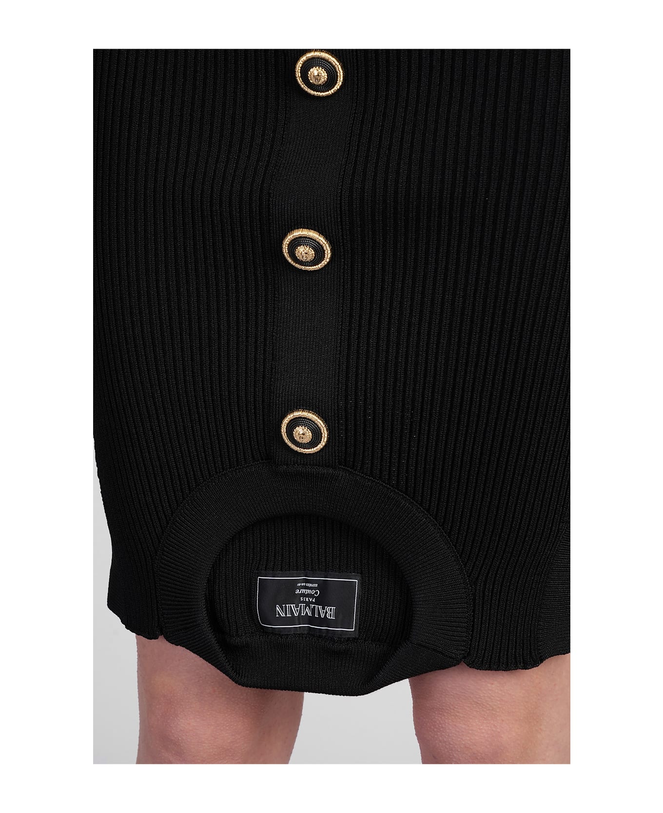 Balmain Skirt In Black Viscose - black