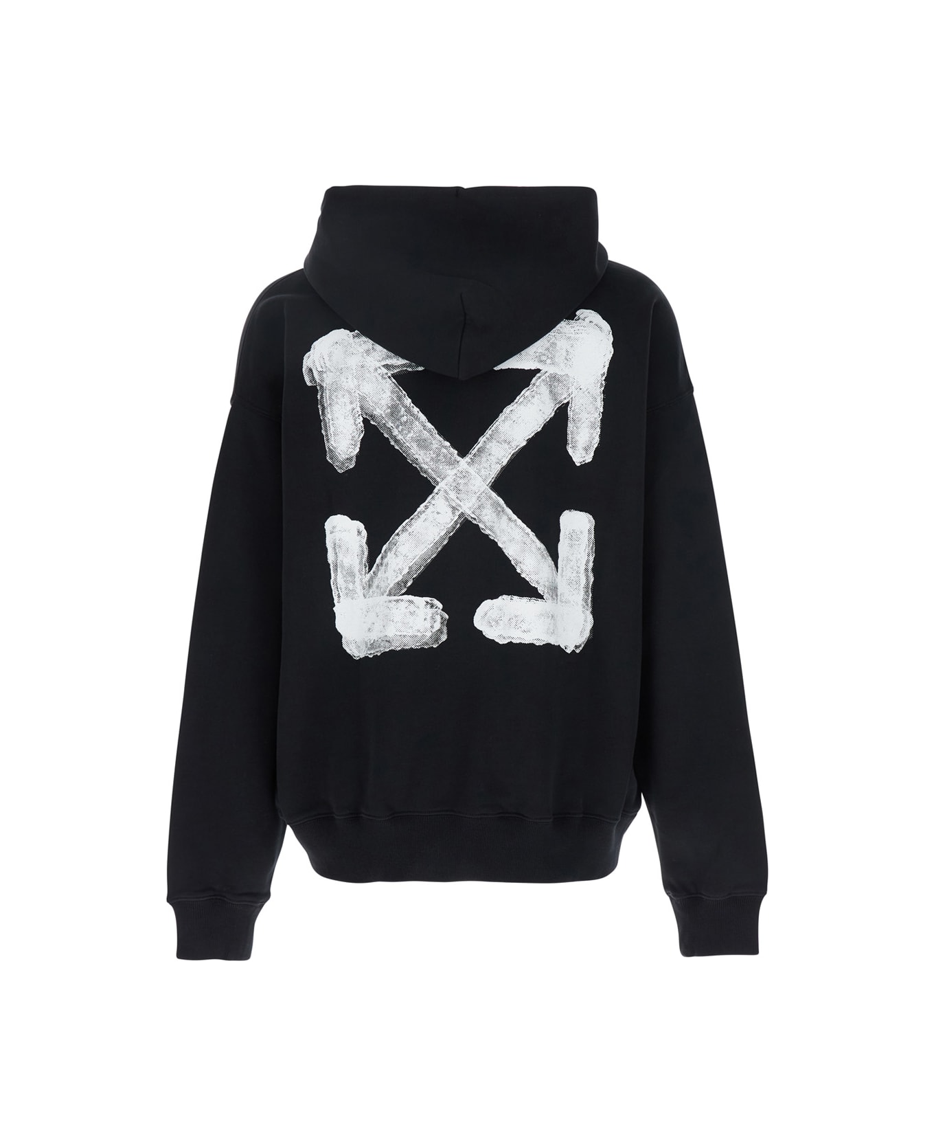 Off-White (spray Arrow Skate Hoodie Black - White) - BLACK WHITE