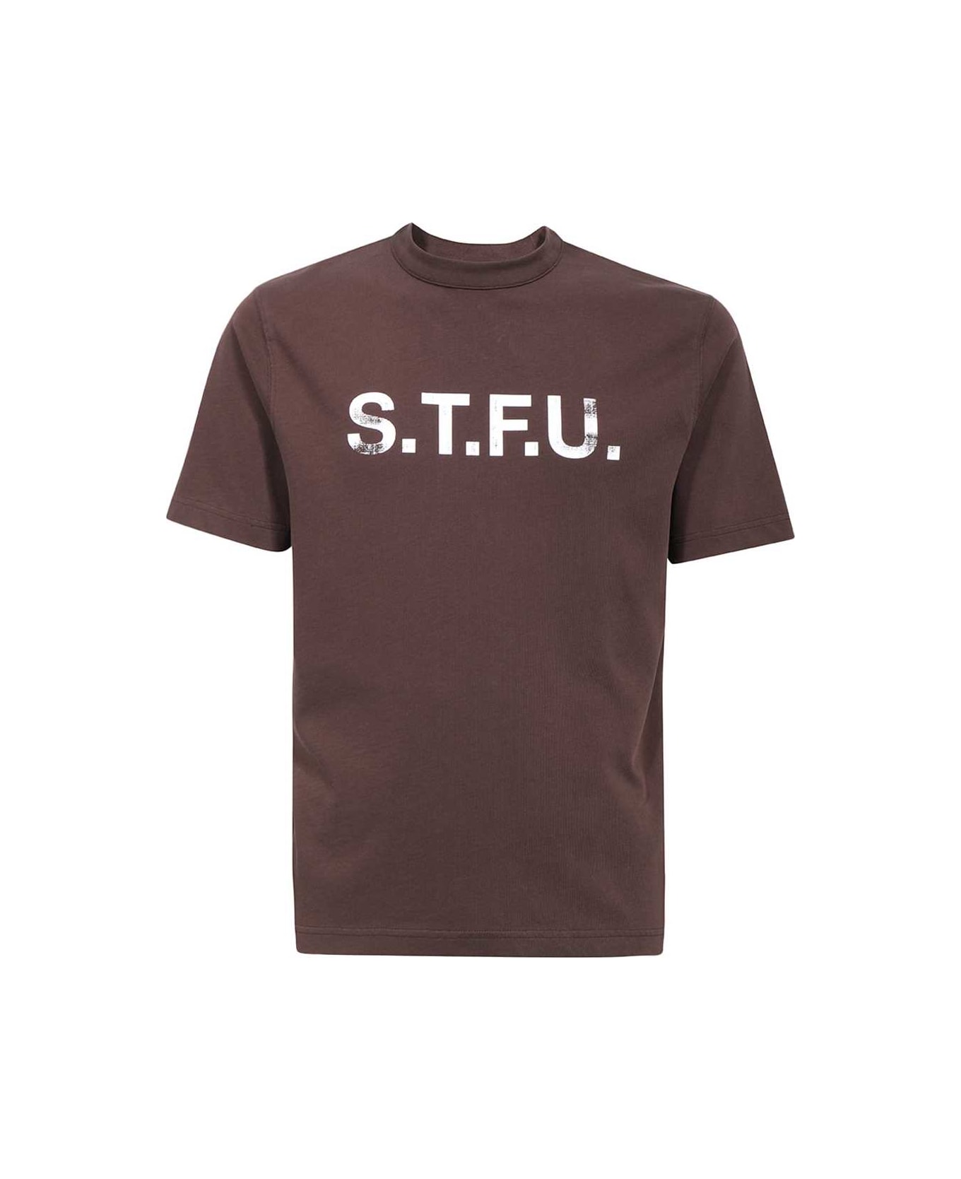 HERON PRESTON Cotton T-shirt - brown