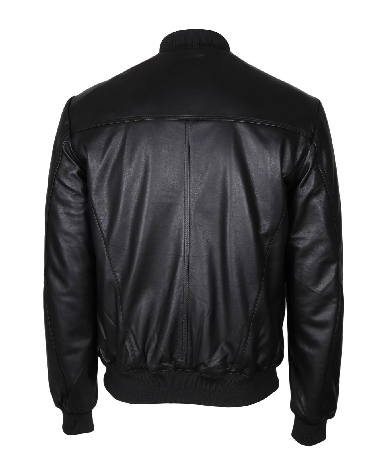 Peuterey Sands Leather Jacket Color Black - Black