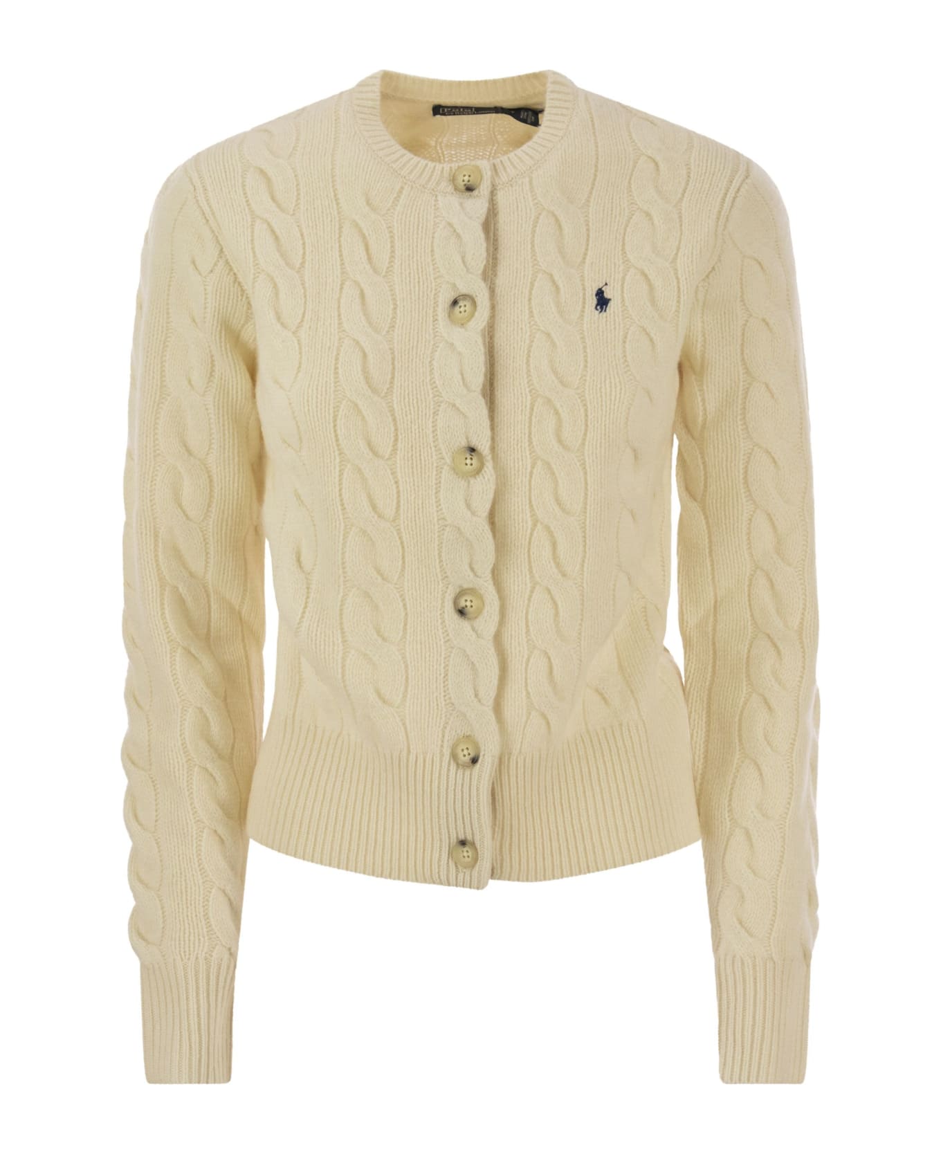 Polo Ralph Lauren Logo Braid Cardigan - Beige