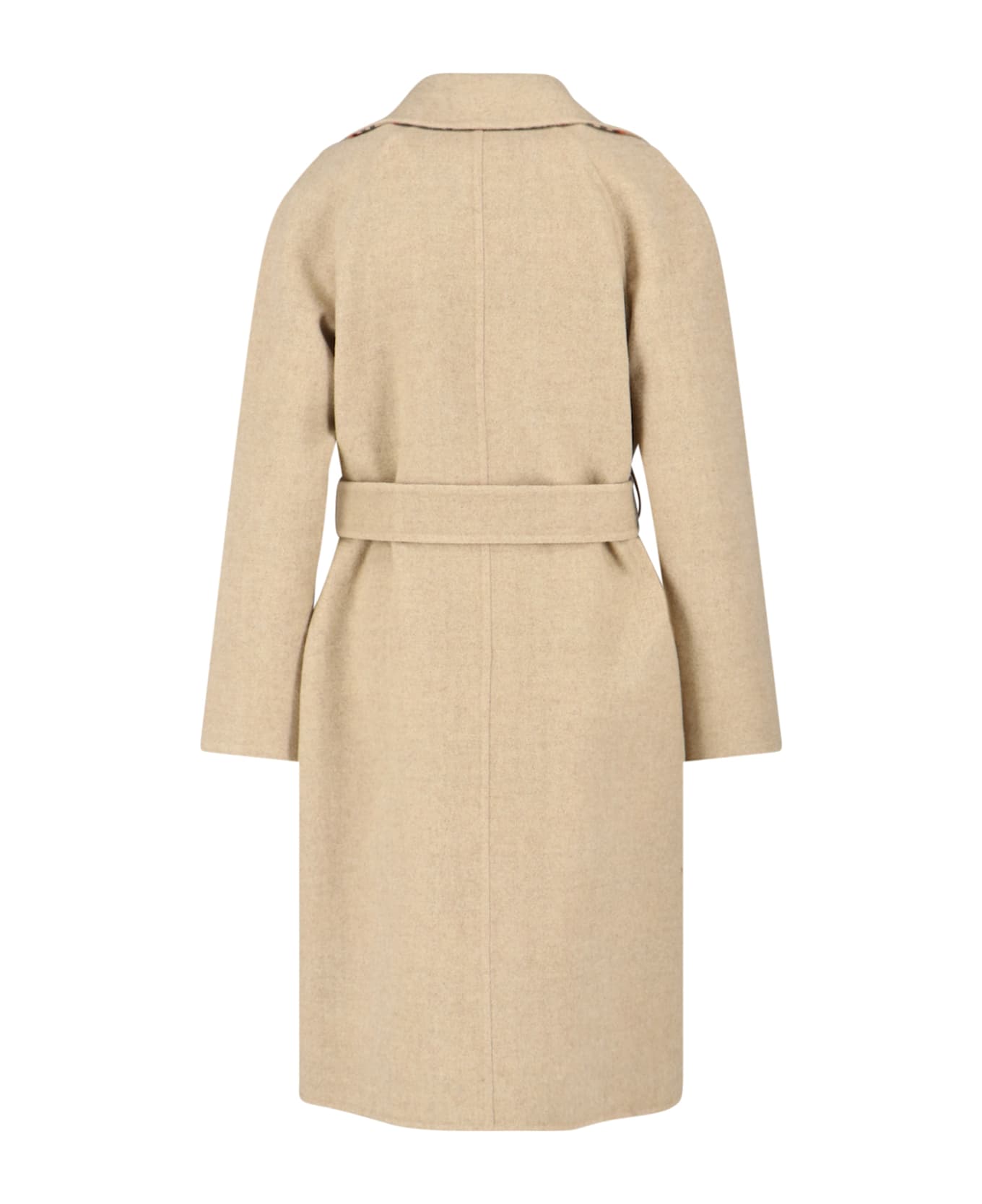 Burberry Reversible Wool Coat - NEUTRALS