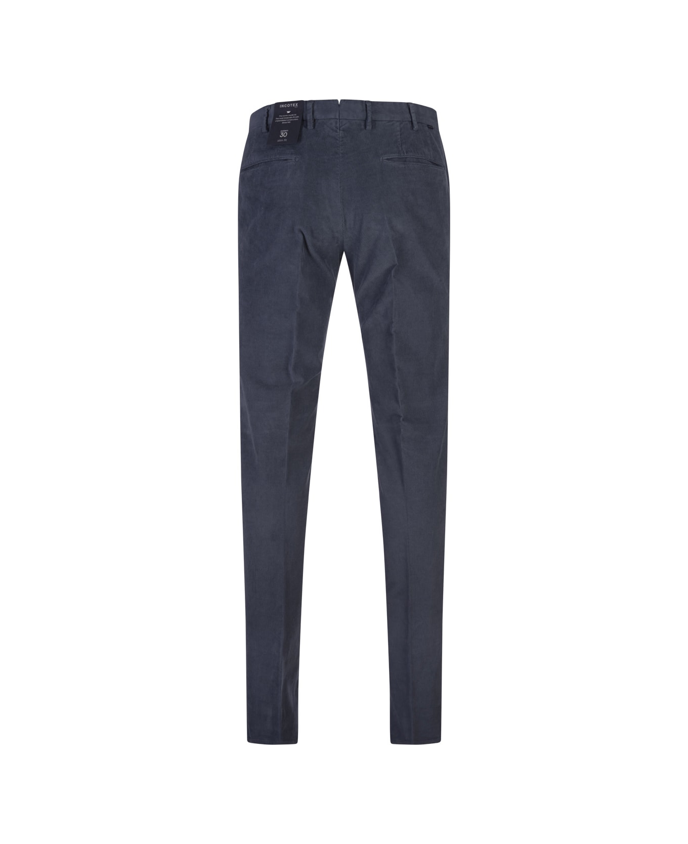 Incotex Blue Corduroy Slim Fit Trousers - Blue