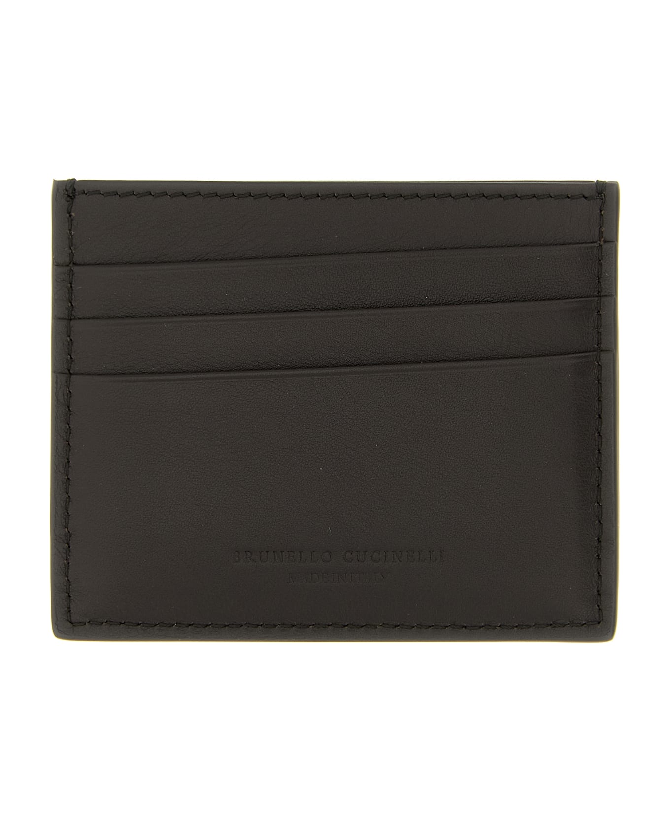 Brunello Cucinelli Logo Card Holder - Brown