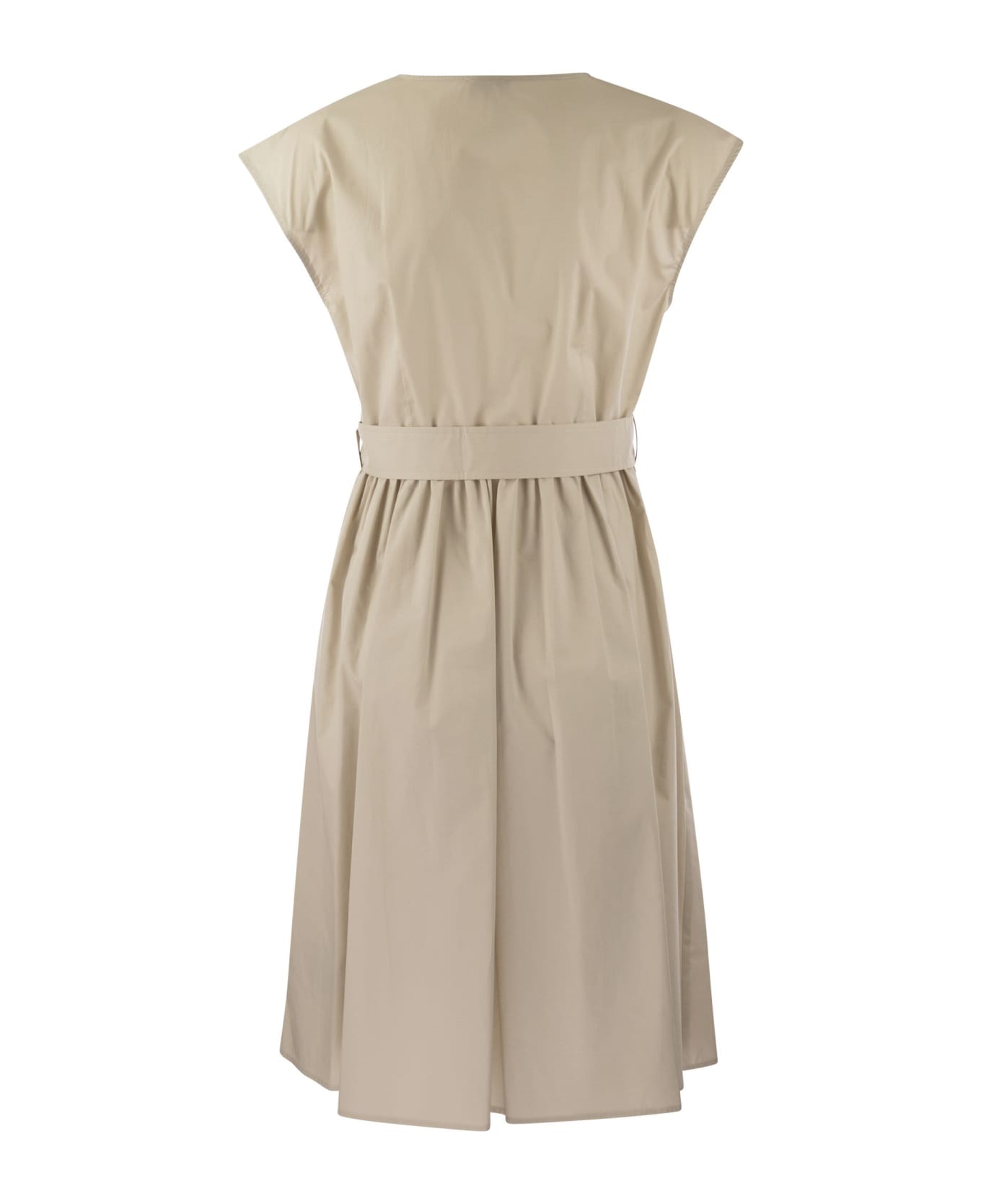 Woolrich Belted Short-sleeved Dress - Sand