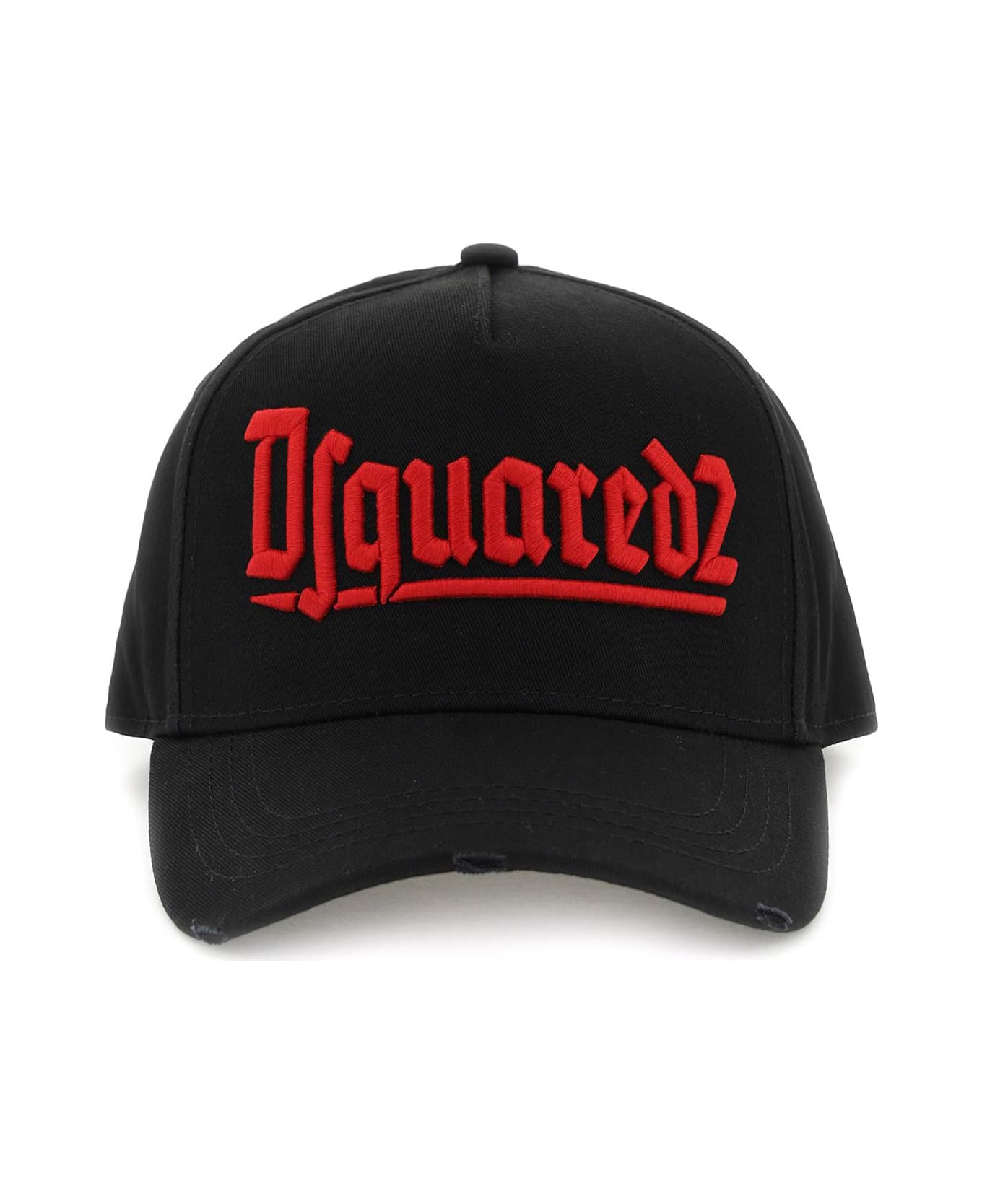 Dsquared2 Logo Embroidered Cap - Black 帽子