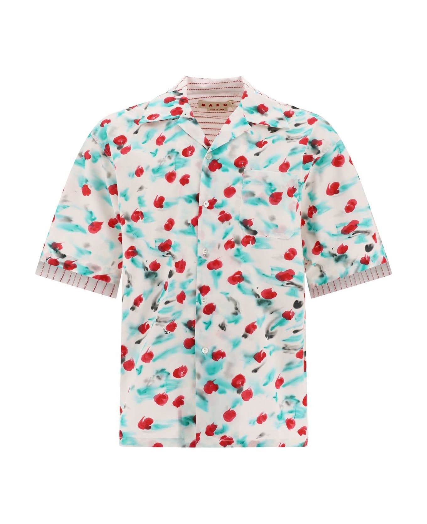 Marni Short-sleeved Mix Printed Panelled Shirt - Multicolor