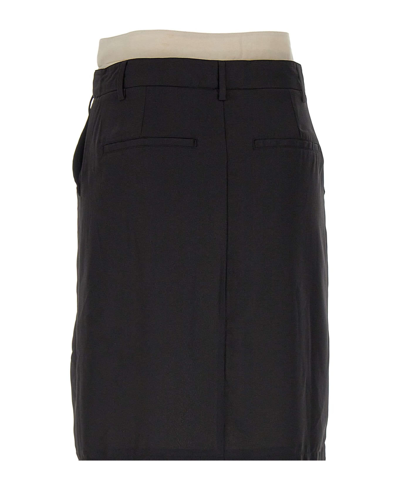 REMAIN Birger Christensen "two Layer Midi" Skirt - BLACK スカート