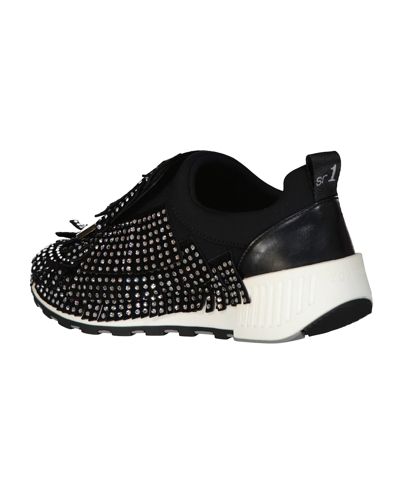 Sergio Rossi Sr1 Running Crystals Sneakers - Black