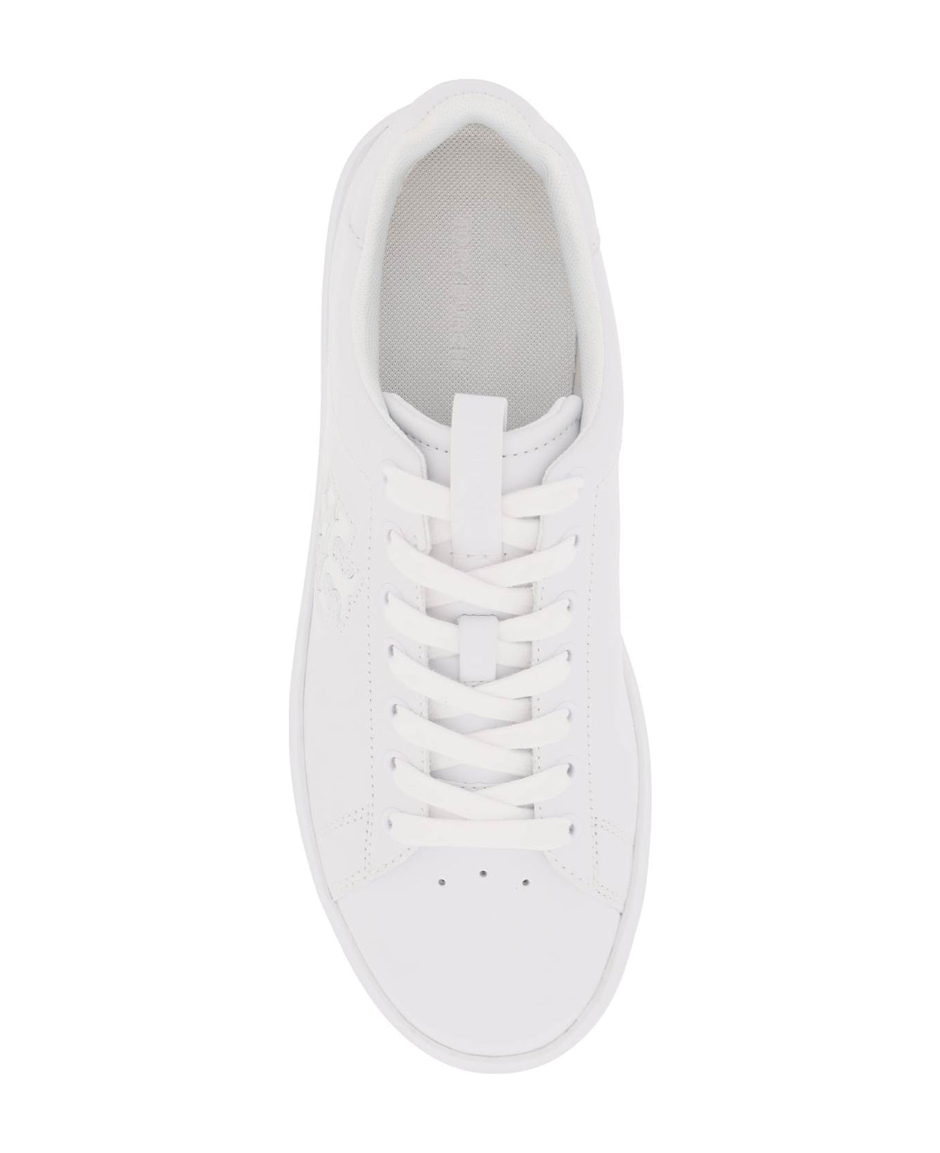 Tory Burch Double T Howell Court Leather Sneakers - White スニーカー