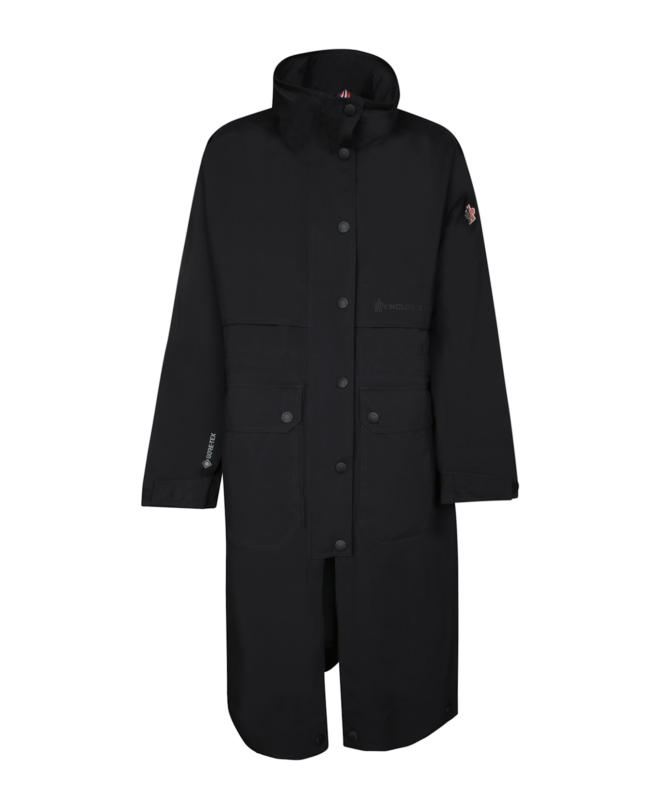 Moncler Grenoble Seigne Logo Black Parka - Black コート