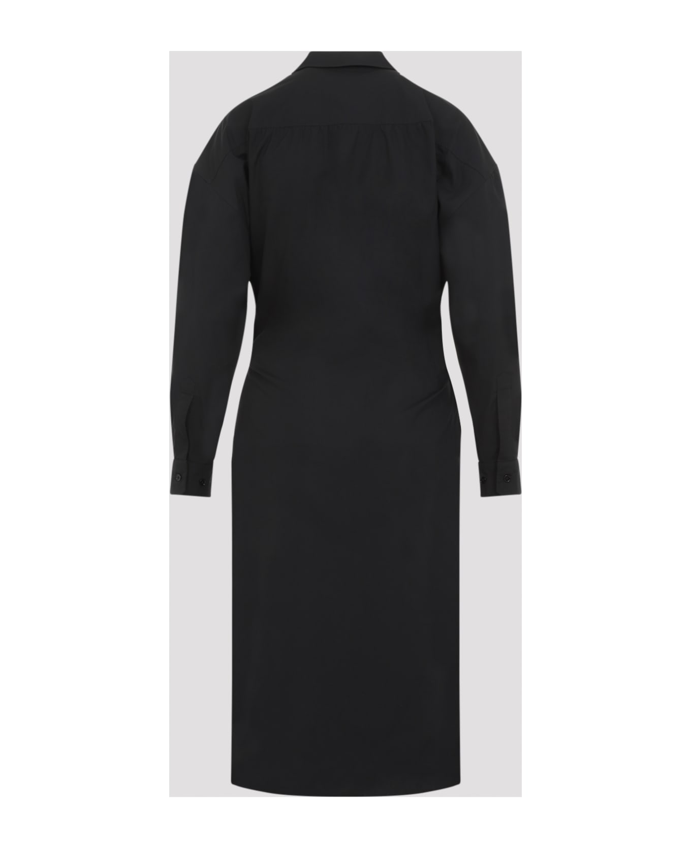 Lemaire Straight Collar Twisted Dress - Caviar