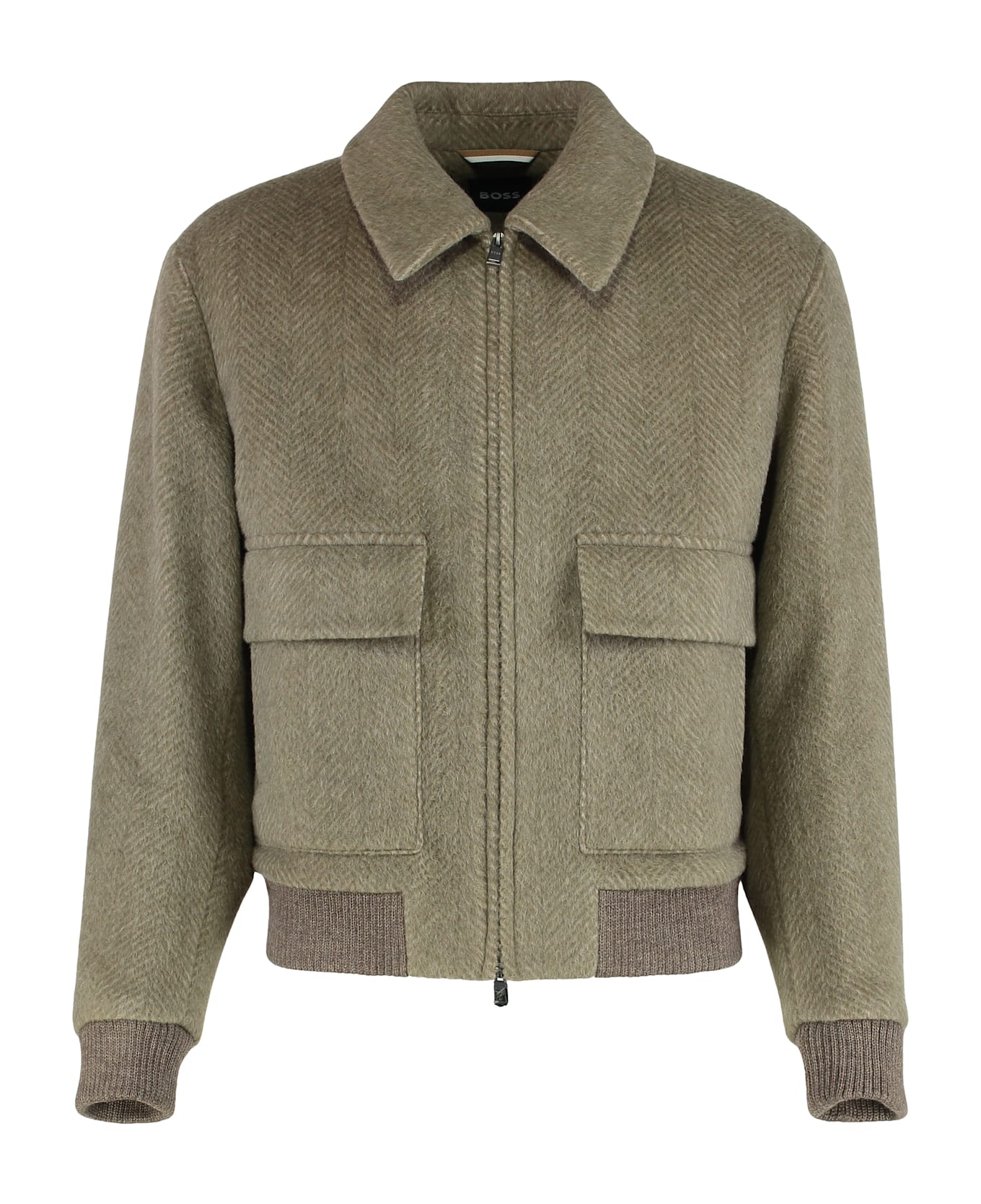 Hugo Boss Relaxed Fit Jacket In Alpaca Blend - brown