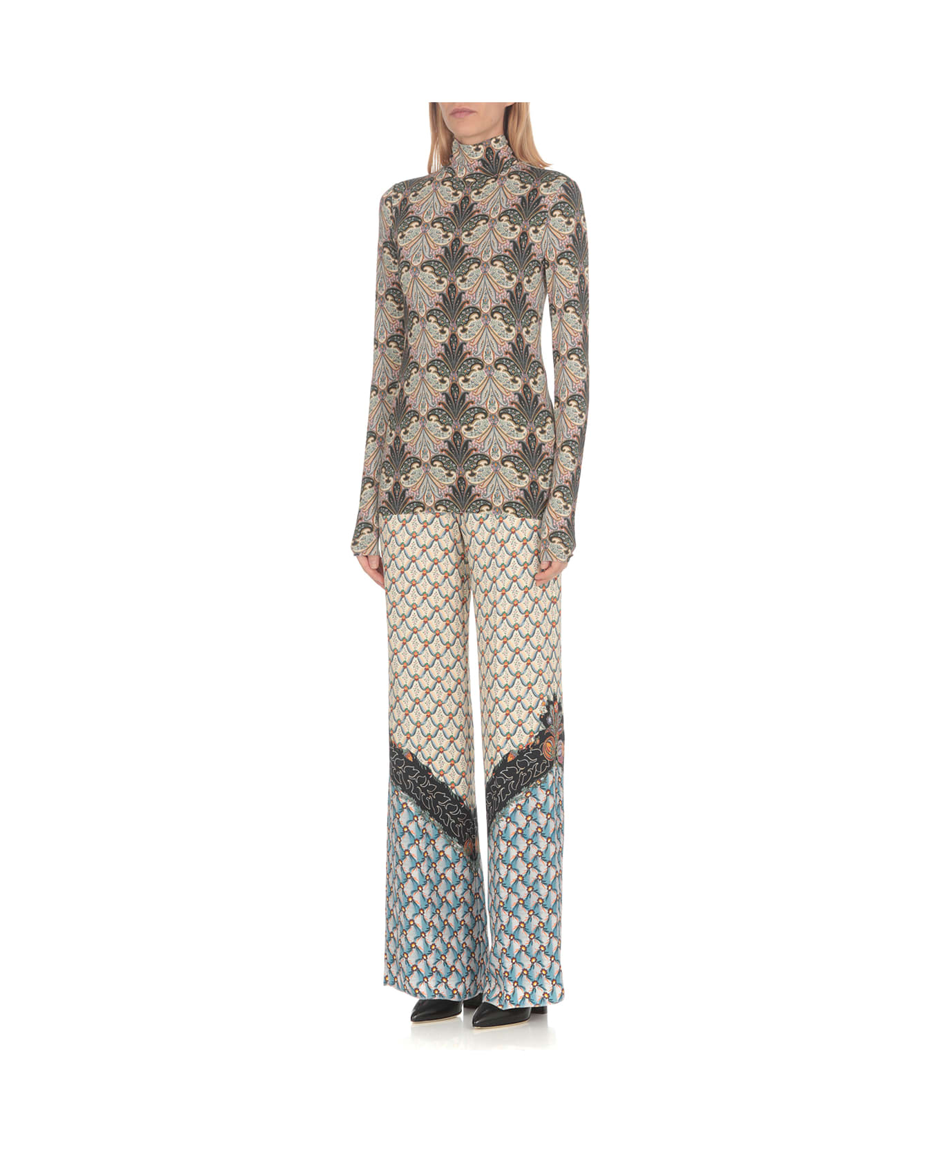 Etro Turtleneck With Paisley Pattern - 1