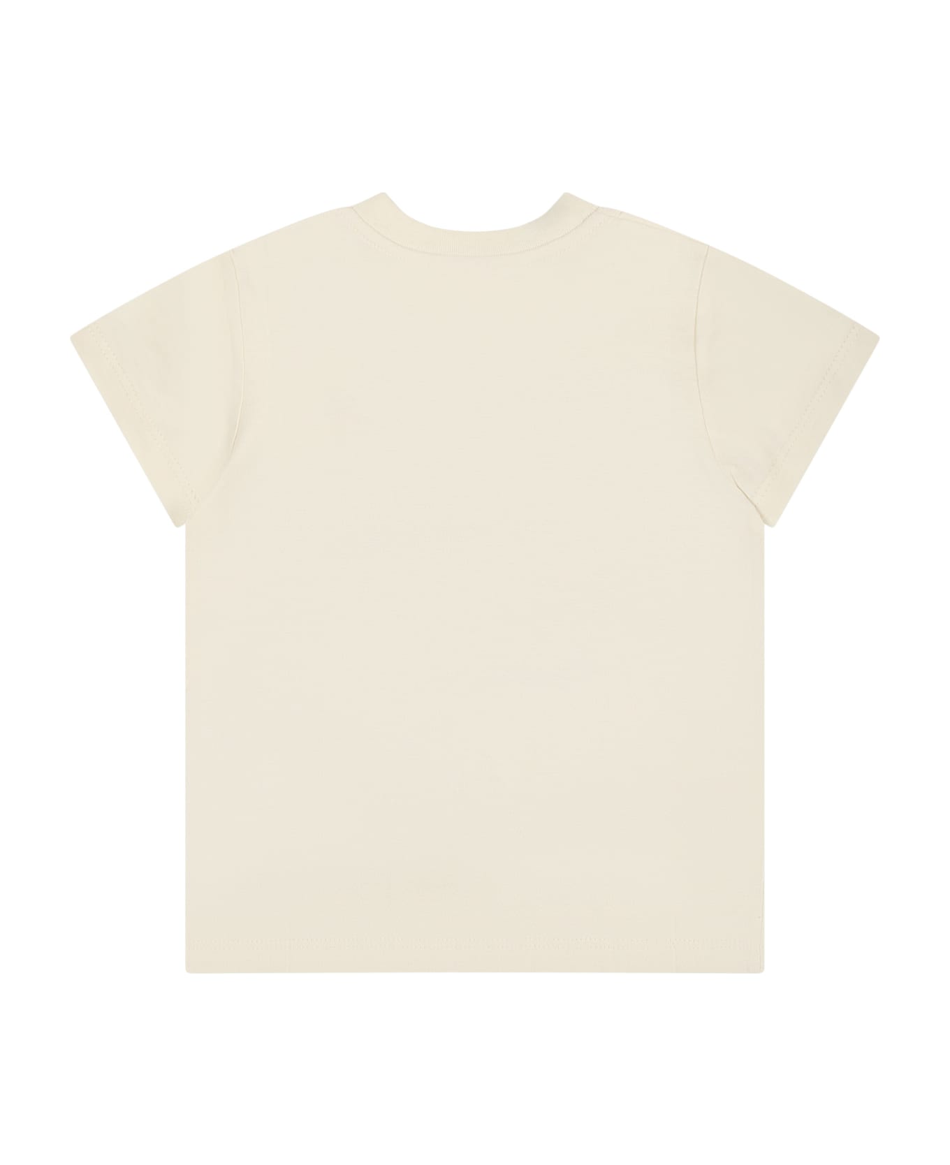 Gucci Ivory Baby T-shirt With Mushrooms And Peter Rabbit - Ivory