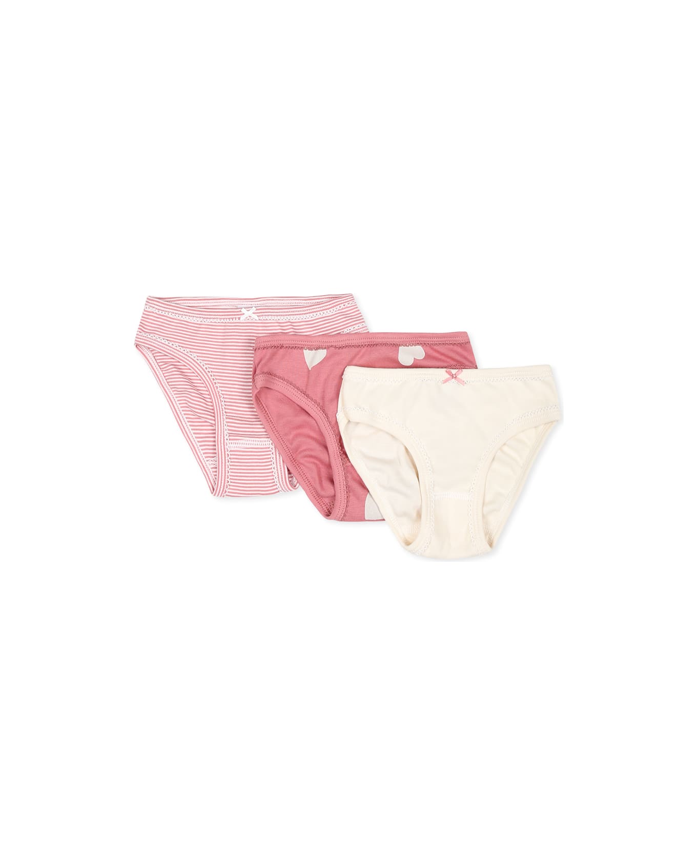 Petit Bateau Tri-pack Multicolor Briefs For Girls - Multicolor