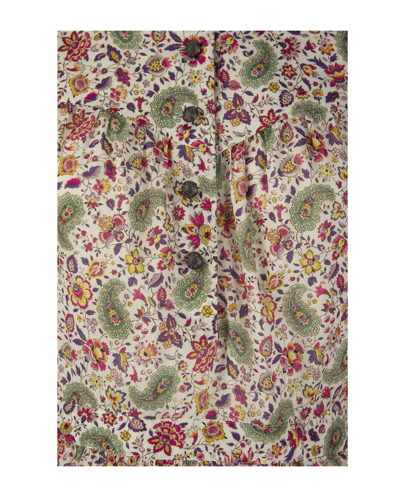 Etro Short Cotton Floral Paisley Dress - Multicolor