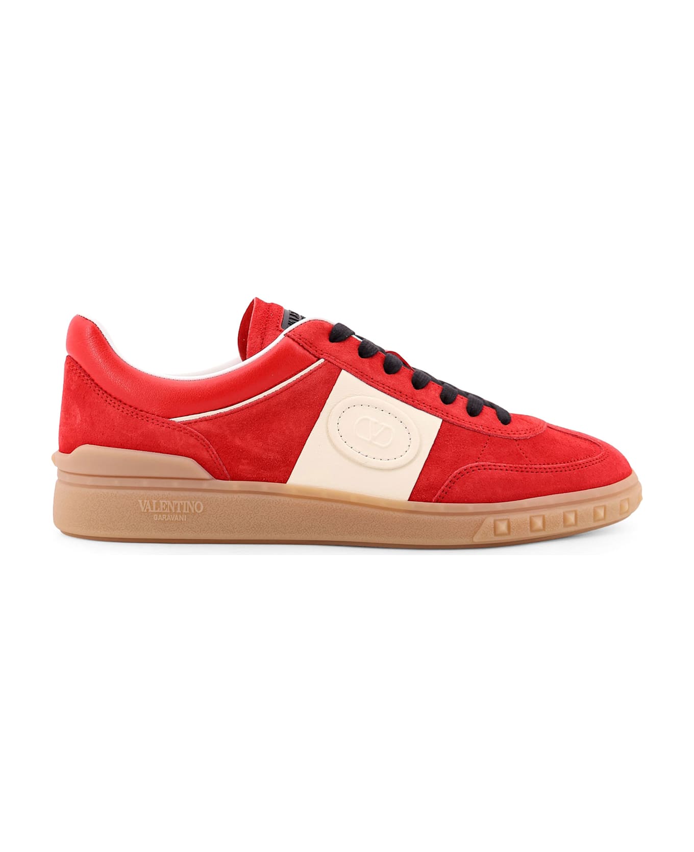 Valentino Garavani Upvillage Low Top Sneaker In Suede And Leather - Red