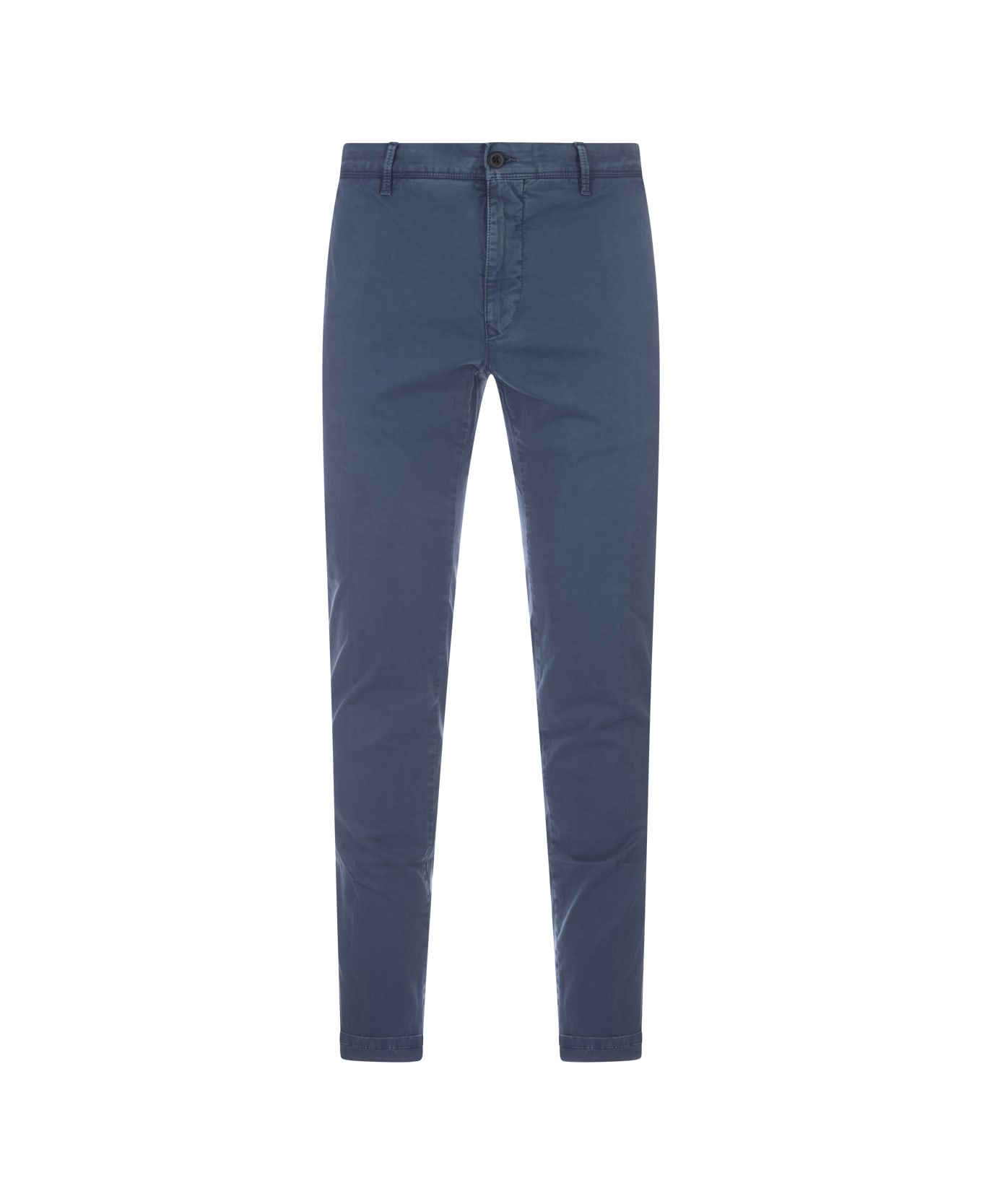 Incotex Blue Stretch Gabardine Slim Fit Trousers ボトムス