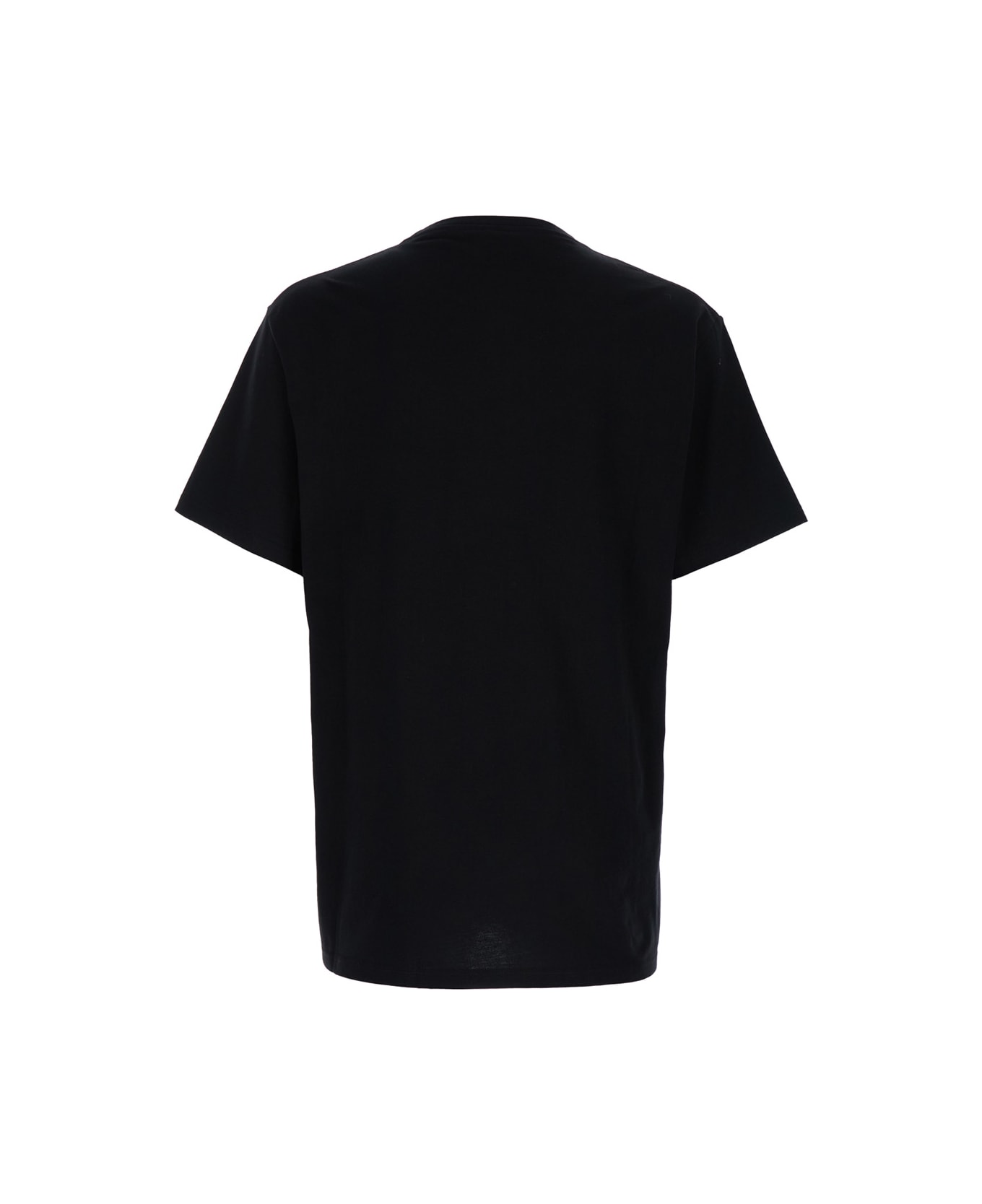 Alexander McQueen Black T-shirt With Graffiti Logo Print In Cotton Man - Black