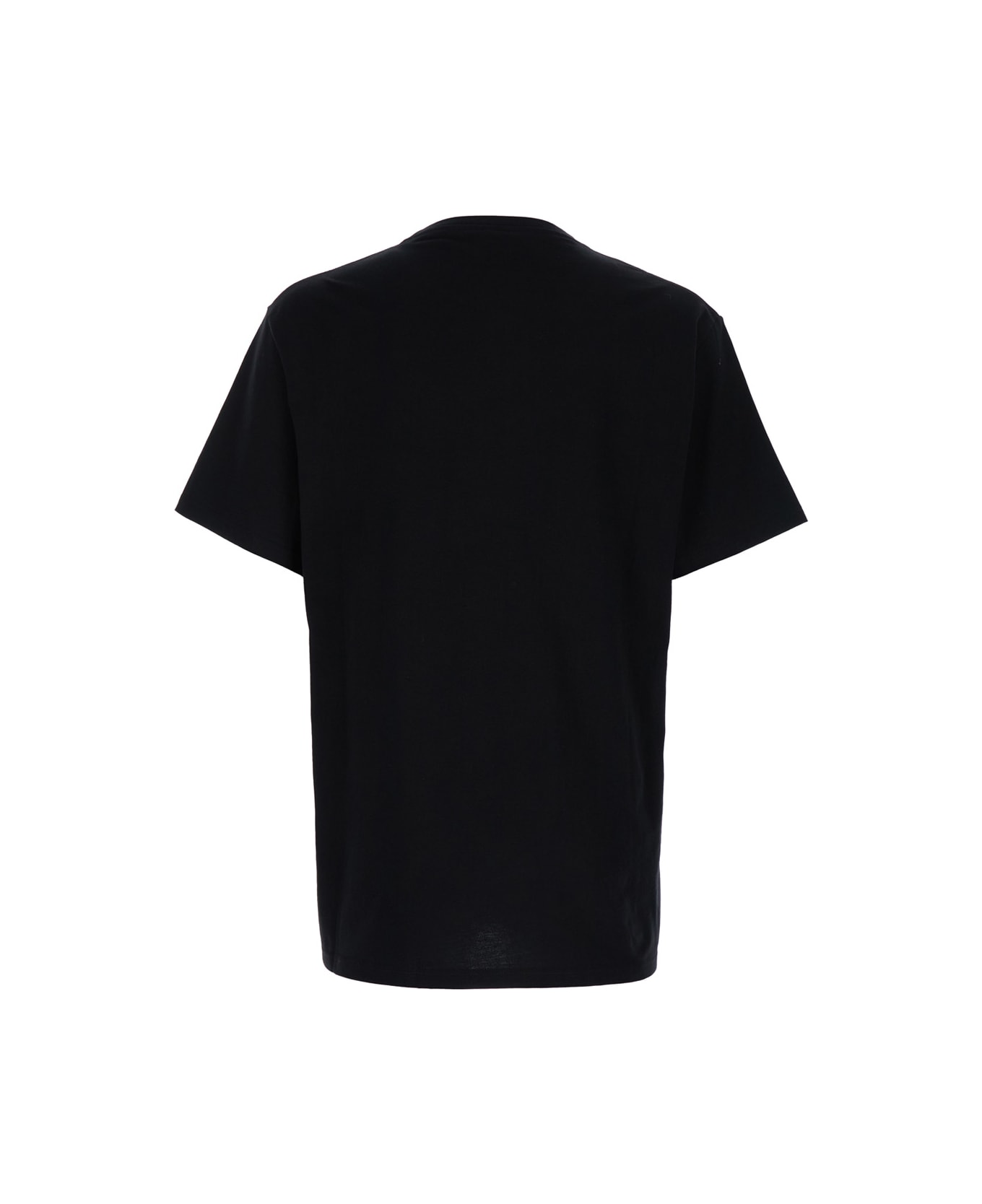 Alexander McQueen Black T-shirt With Graffiti Logo Print In Cotton Man - Black シャツ