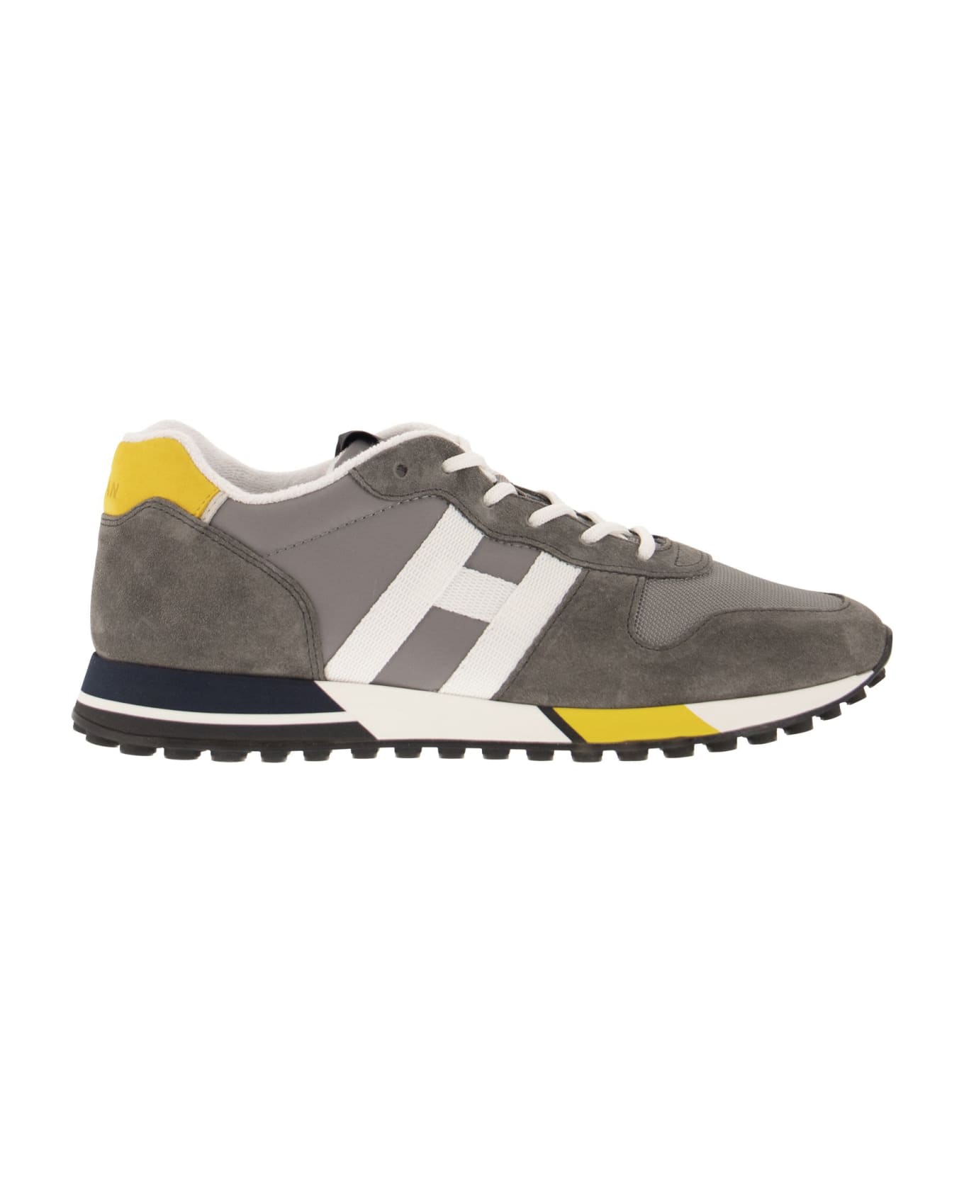 Hogan H383 Nastro Sneakers - Grey/white/yellow