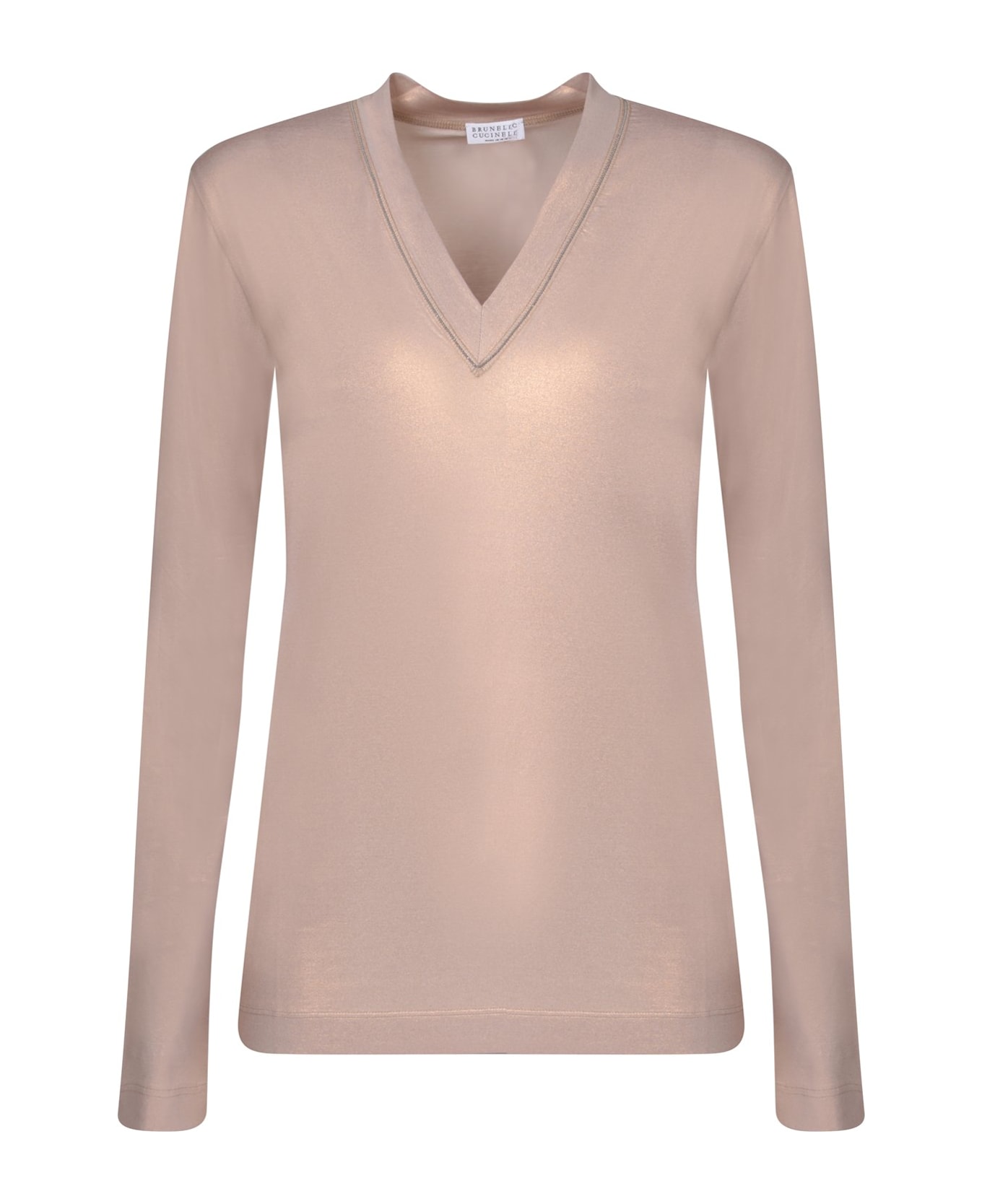 Brunello Cucinelli Long-sleeved V-neck T-shirt