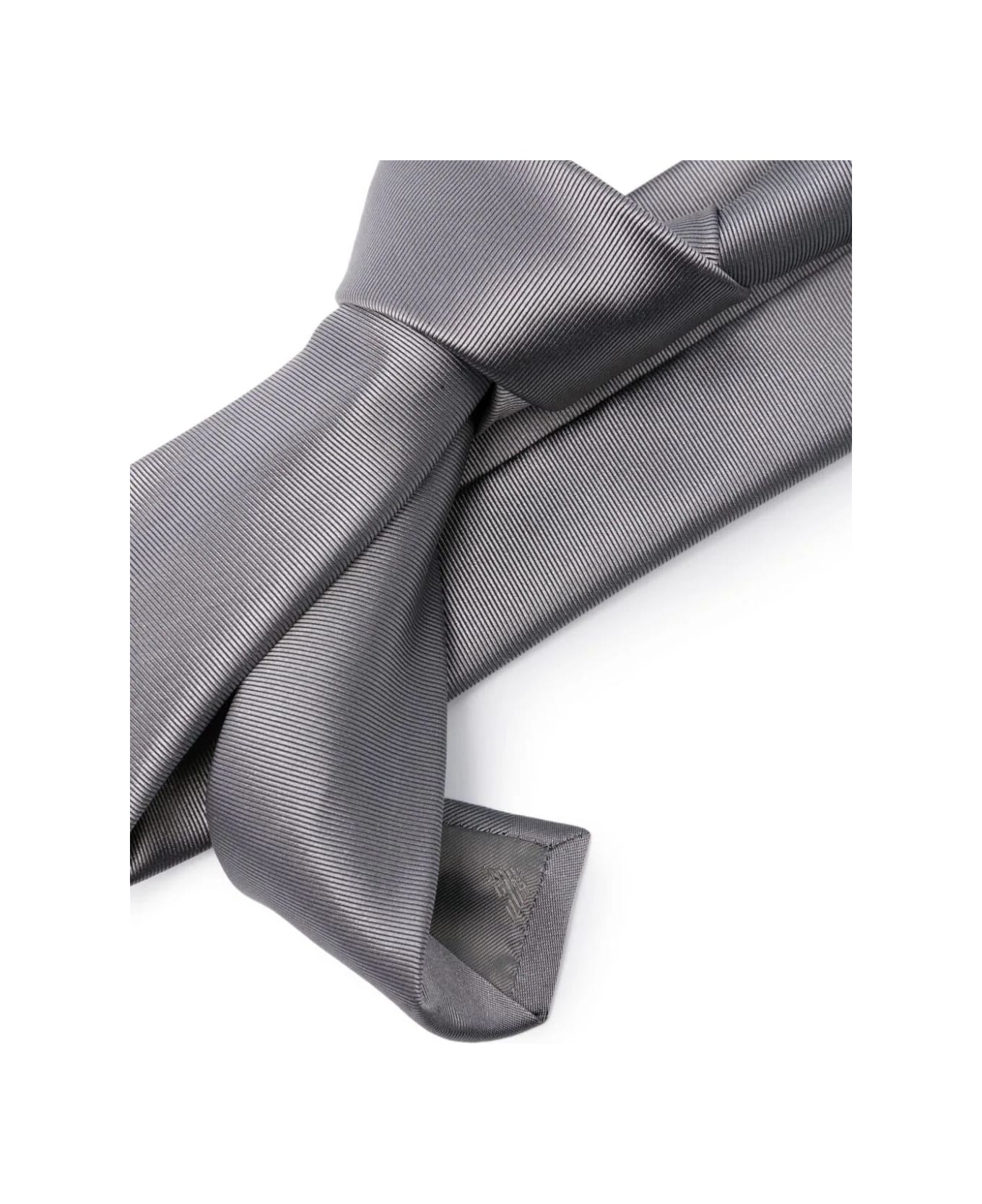 Emporio Armani Woven Jacquard Tie - Grey