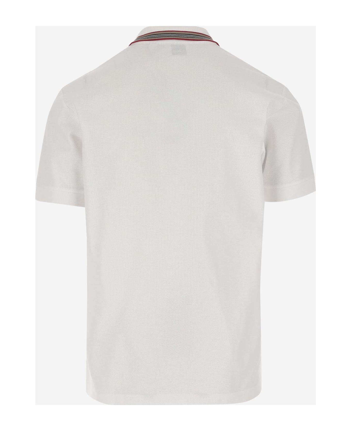 Burberry Cotton Pique Polo Shirt - White