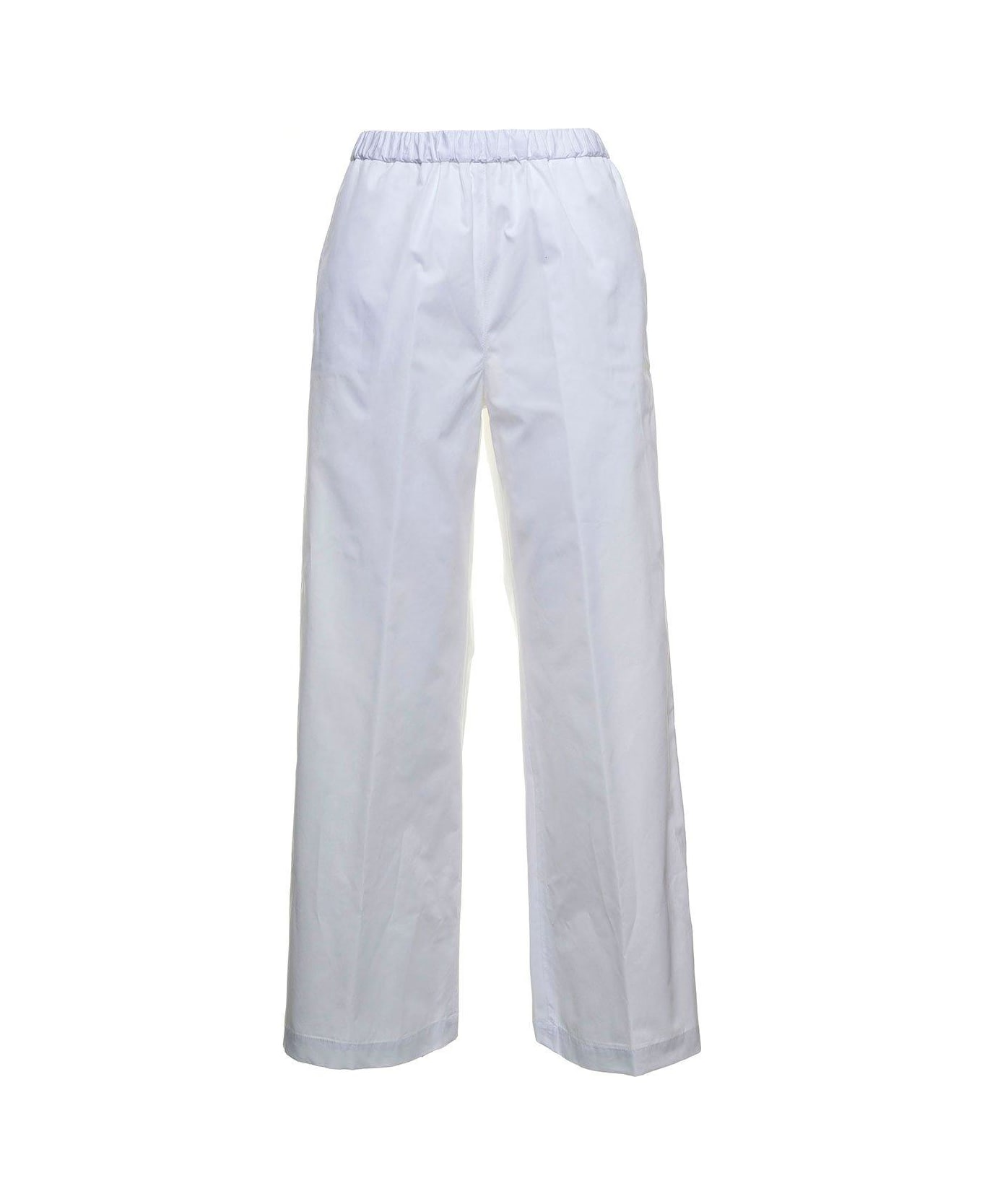 Aspesi White Trousers - BIANCO/WHITE ボトムス
