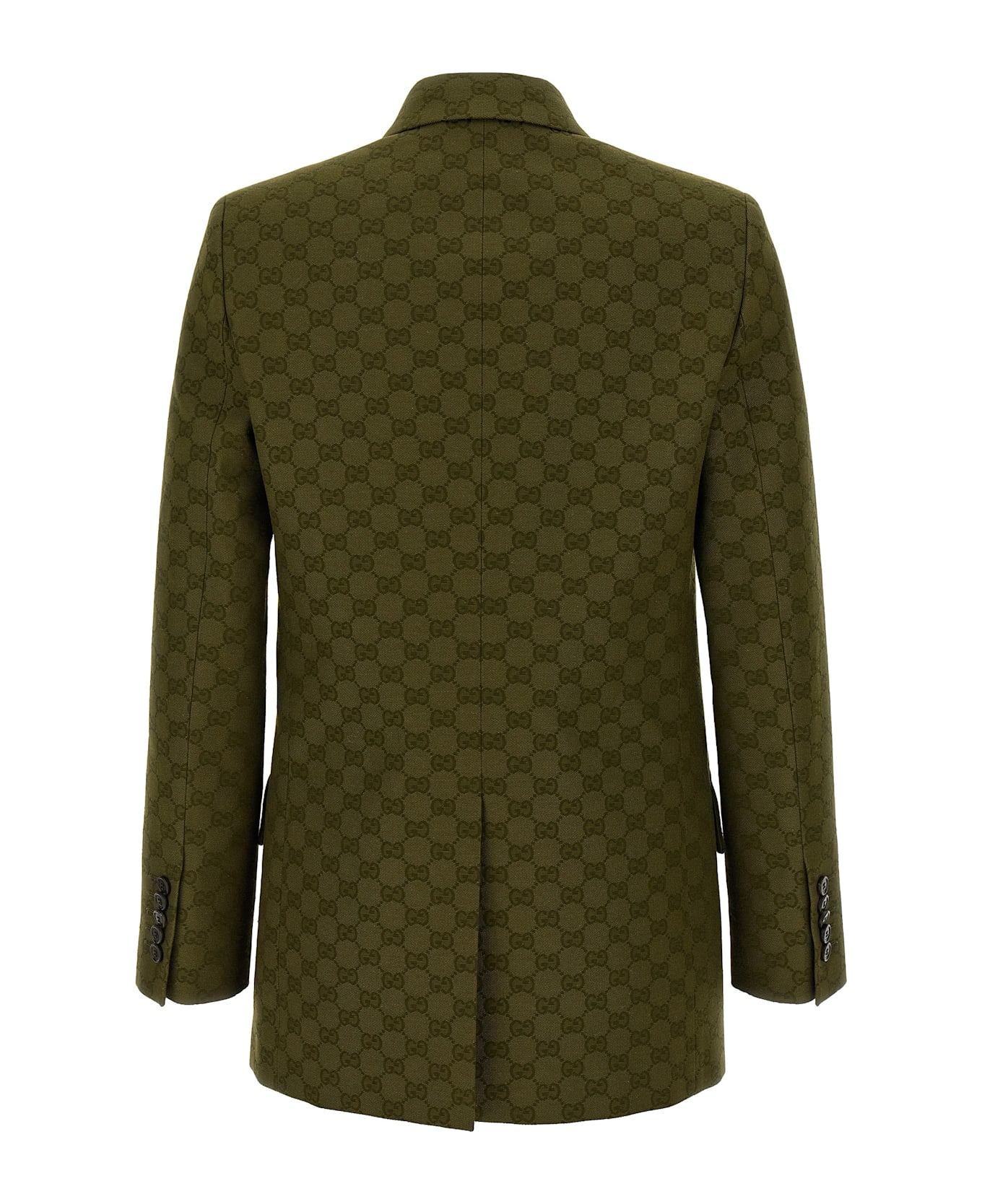 Gucci Gg Double-breasted Blazer - Green