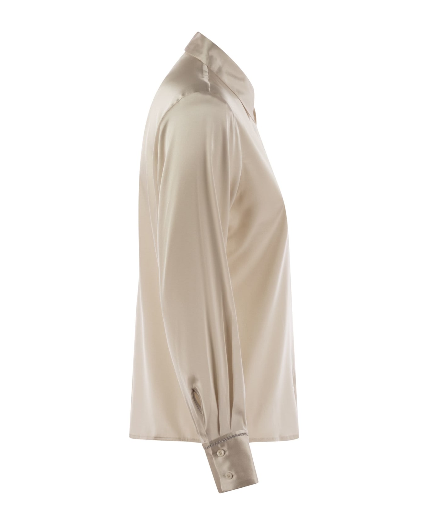 Peserico Silk Crepe Shirt - Beige