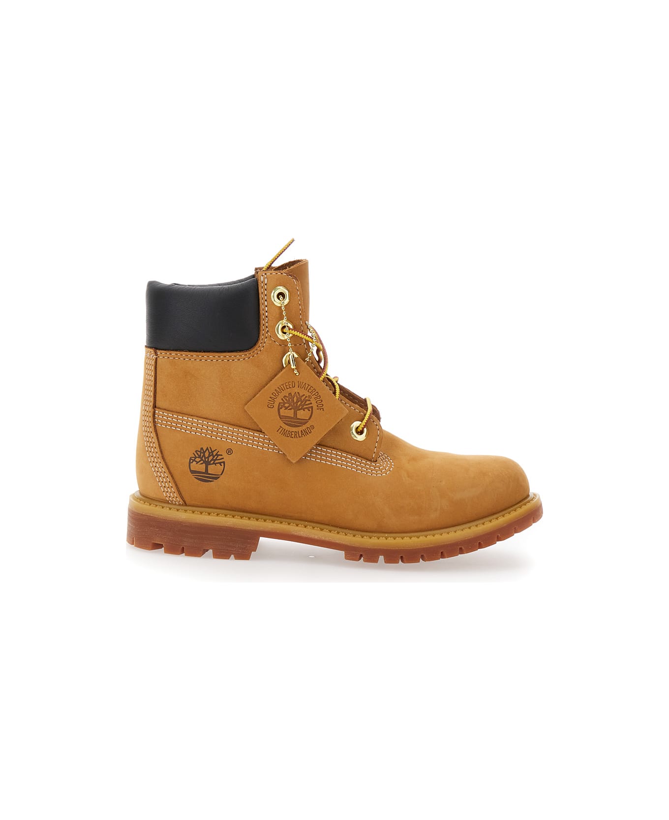 Timberland Beige Water-proof Boots With Logo In Nubuck Leather Woman - Beige