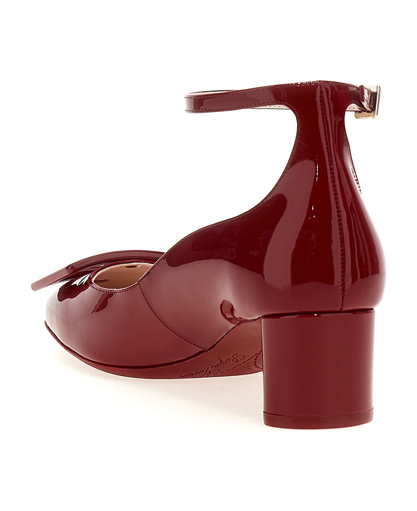 Roger Vivier U Look Lacquered Ankle Strap Dec 45 - Red