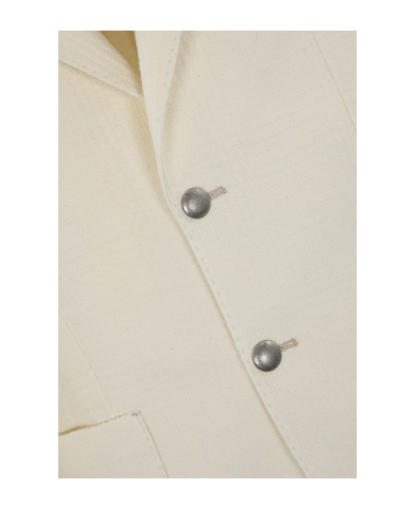 L.B.M. 1911 Single-breasted Jacket In Prince Of Wales Wool - Bianco