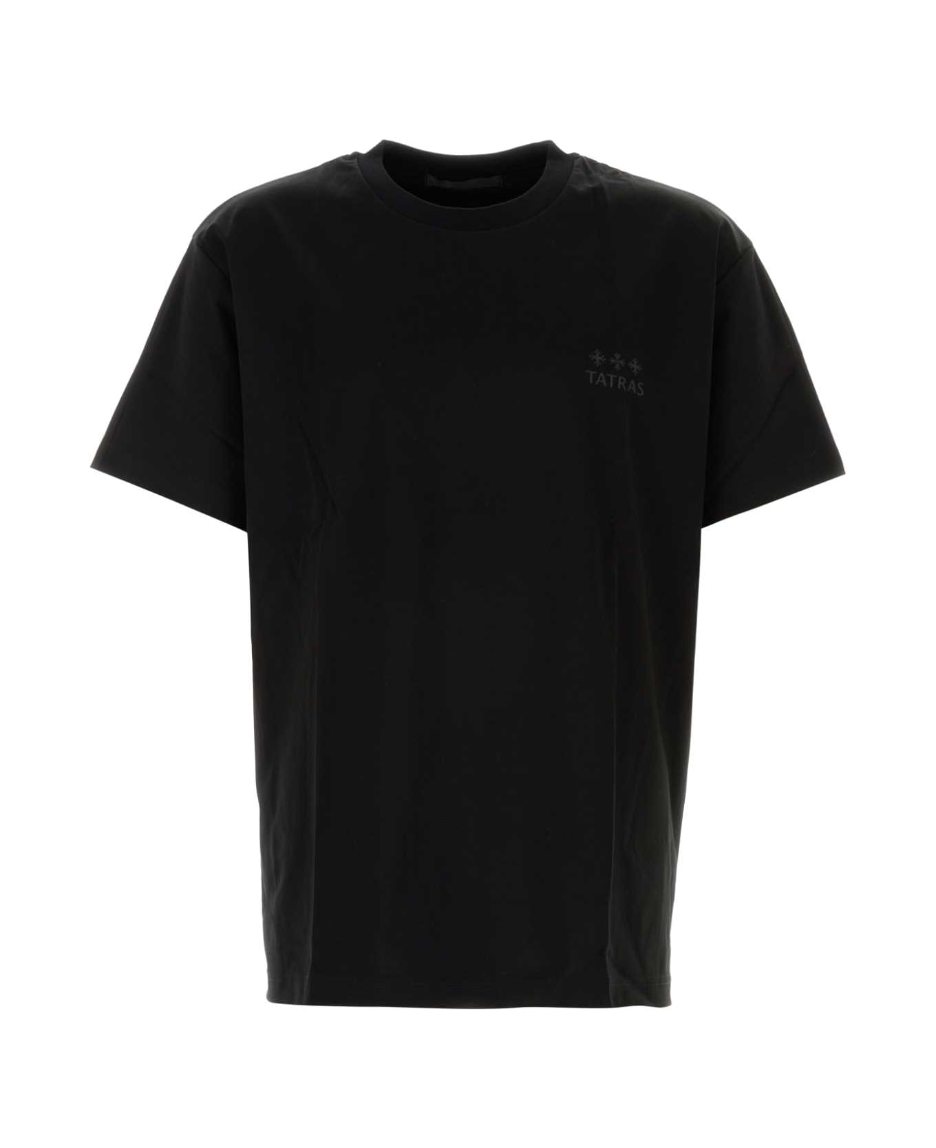 TATRAS Black Cotton T-shirt - BLACK