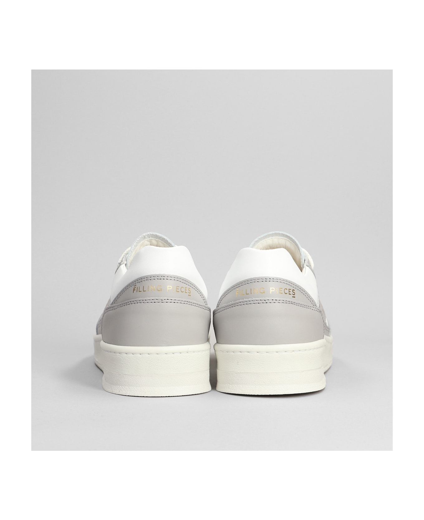Filling Pieces Ace Spin Sneakers In Grey Leather - Grey